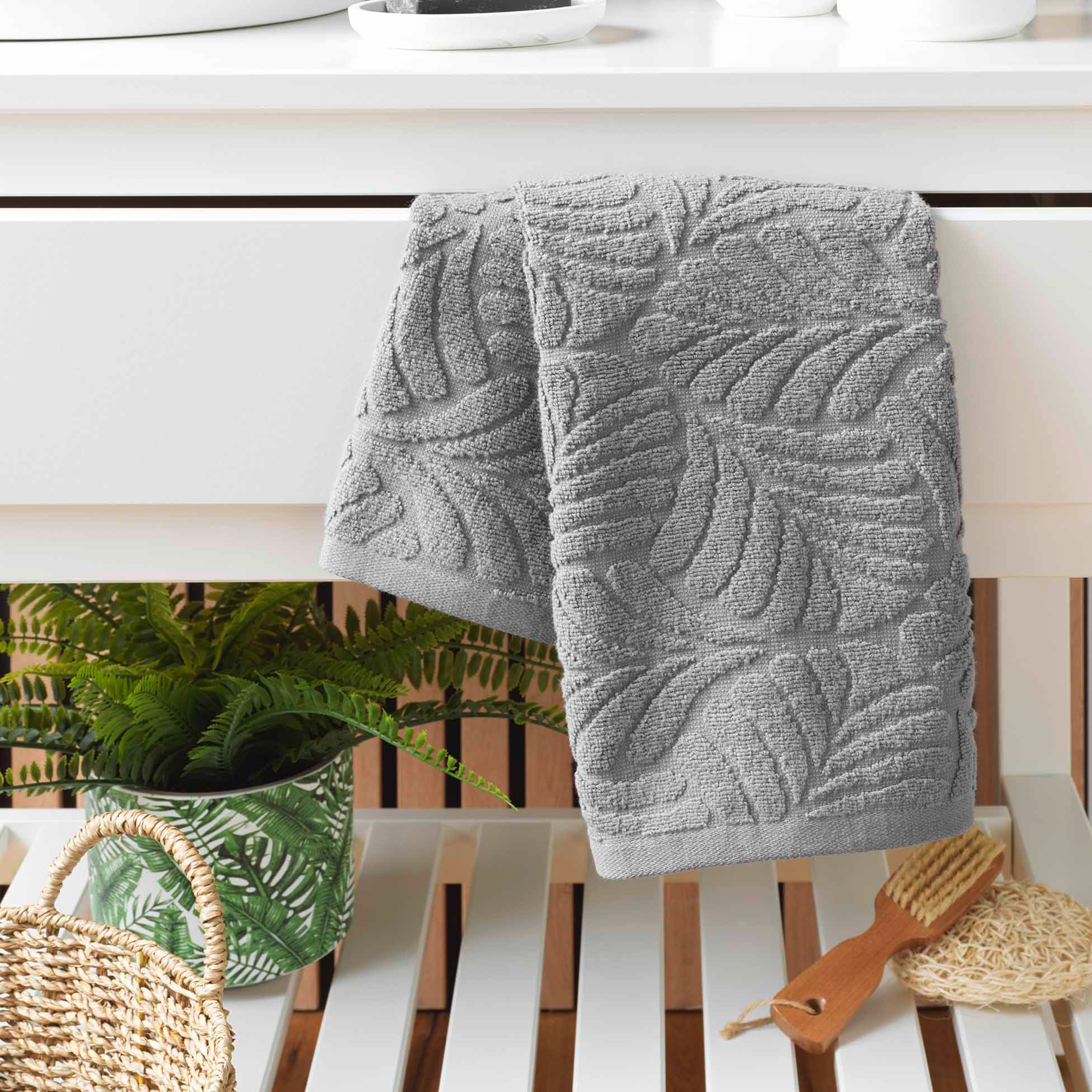 Serviette de toilette Madeira gris clair