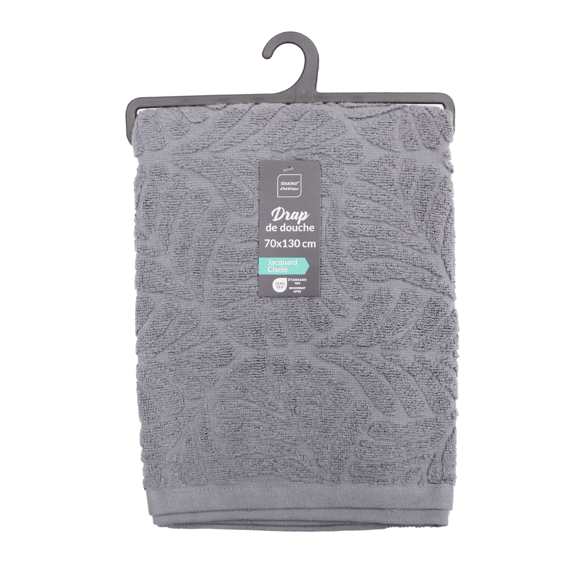 Drap de douche Madeira gris clair