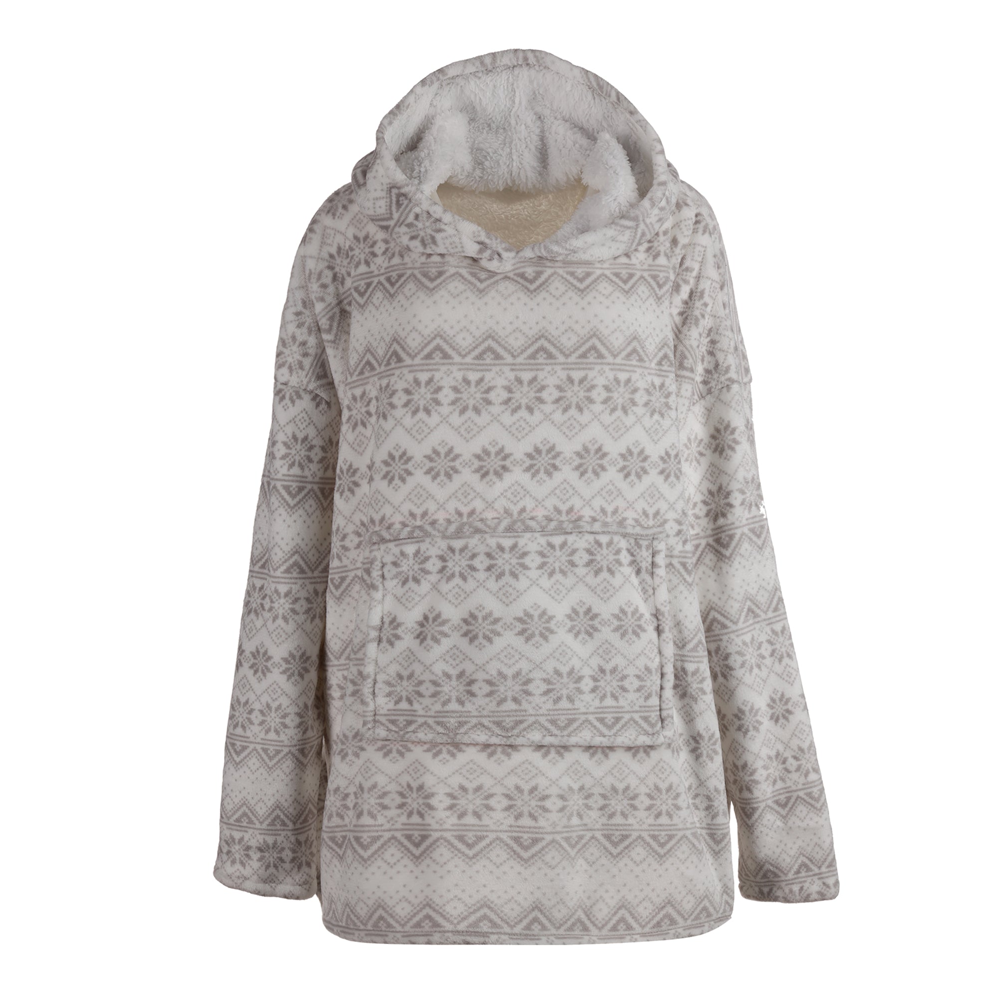 Plaid sweat blanc adulte