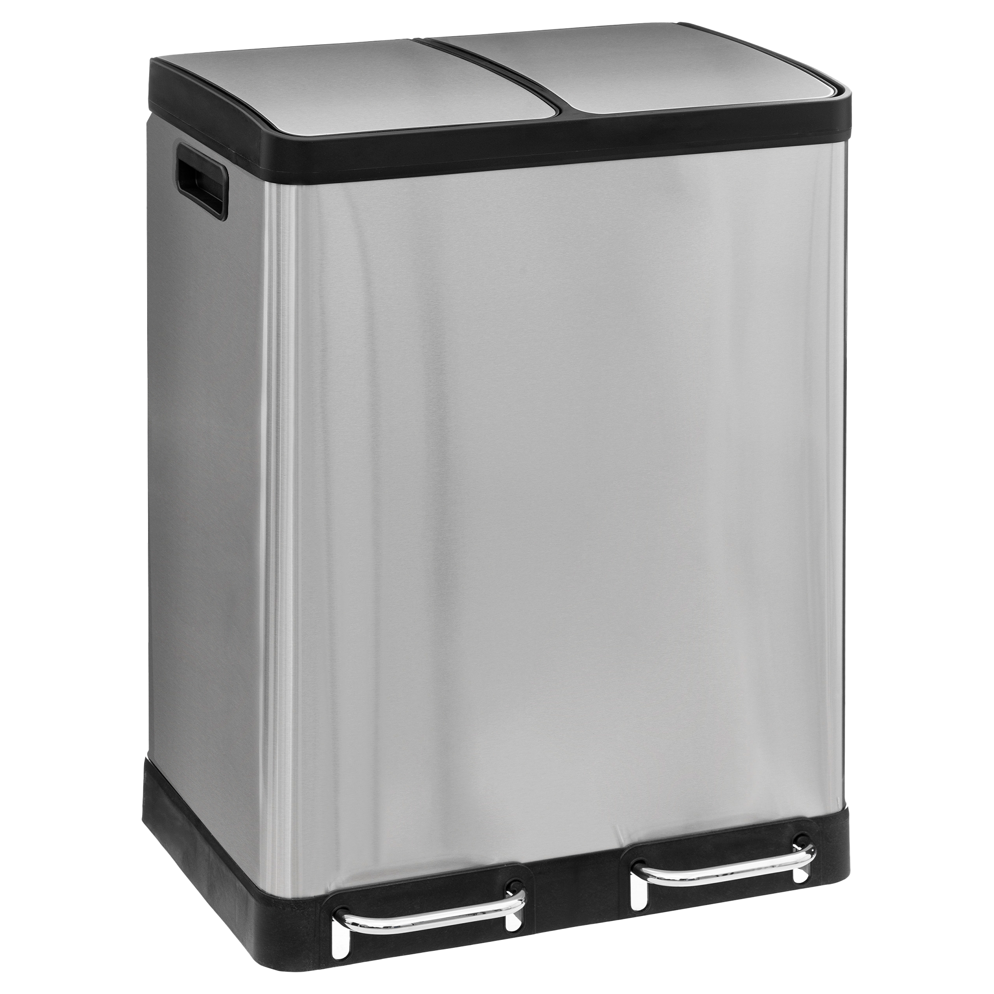 Poubelle de tri sélectif à pédale en inox