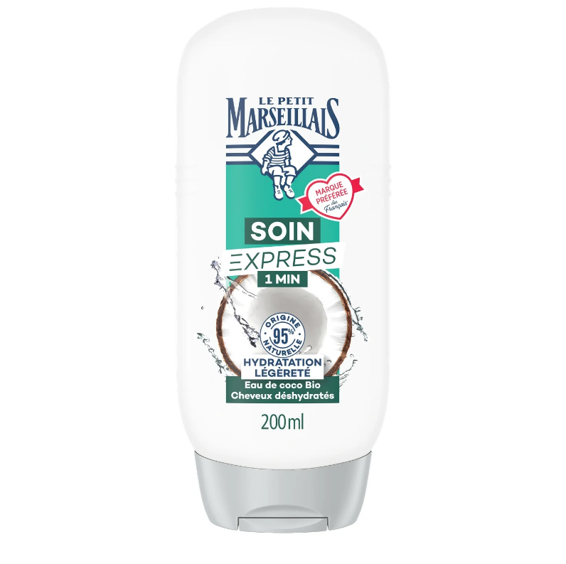 Soin express 1 minute hydratation légèreté coco cheveux déshydratés