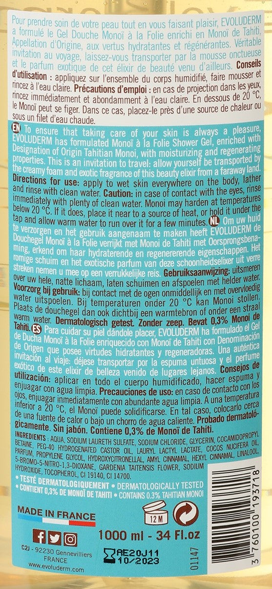 Gel douche monoï à la folie