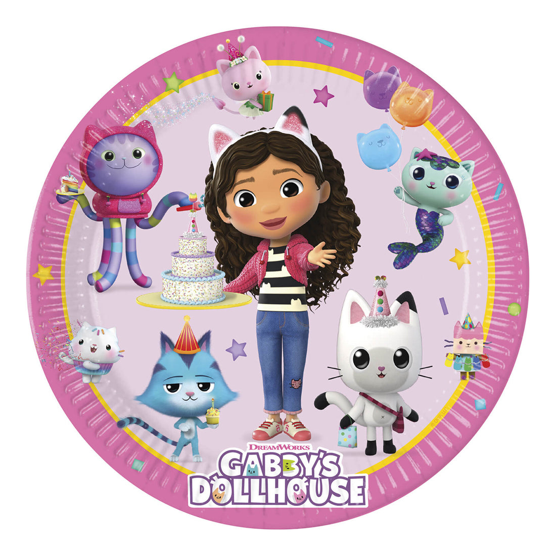 8 Assiettes en carton 23 cm Gabby's Dollhouse