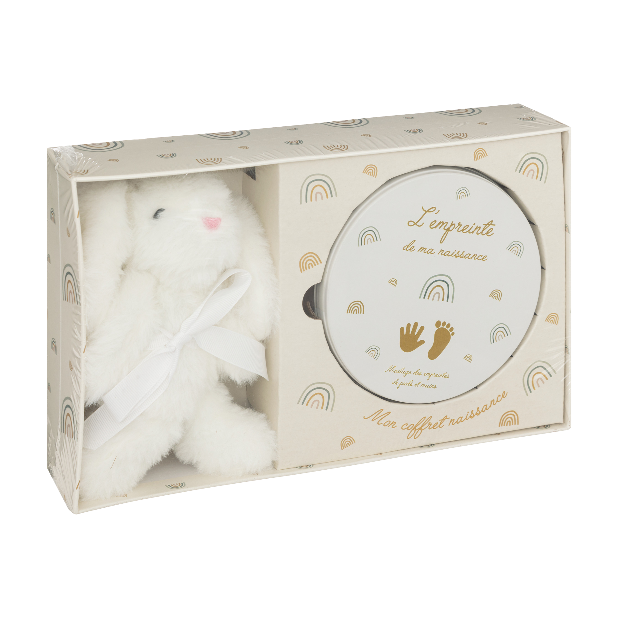 Coffret empreinte de bébé avec peluche