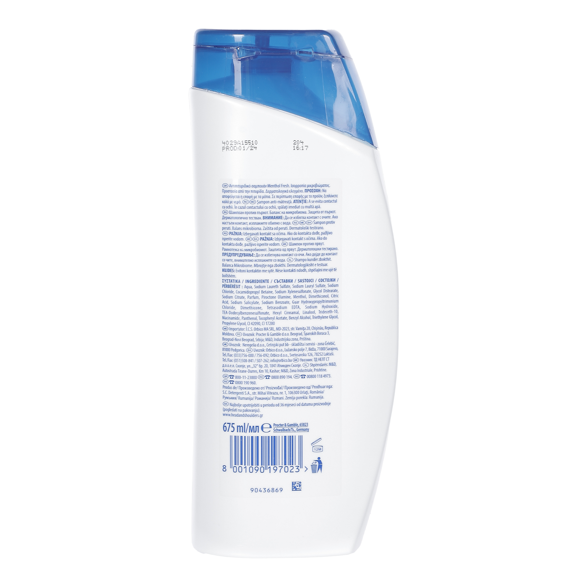 Shampoing antipelliculaire menthe fraîche