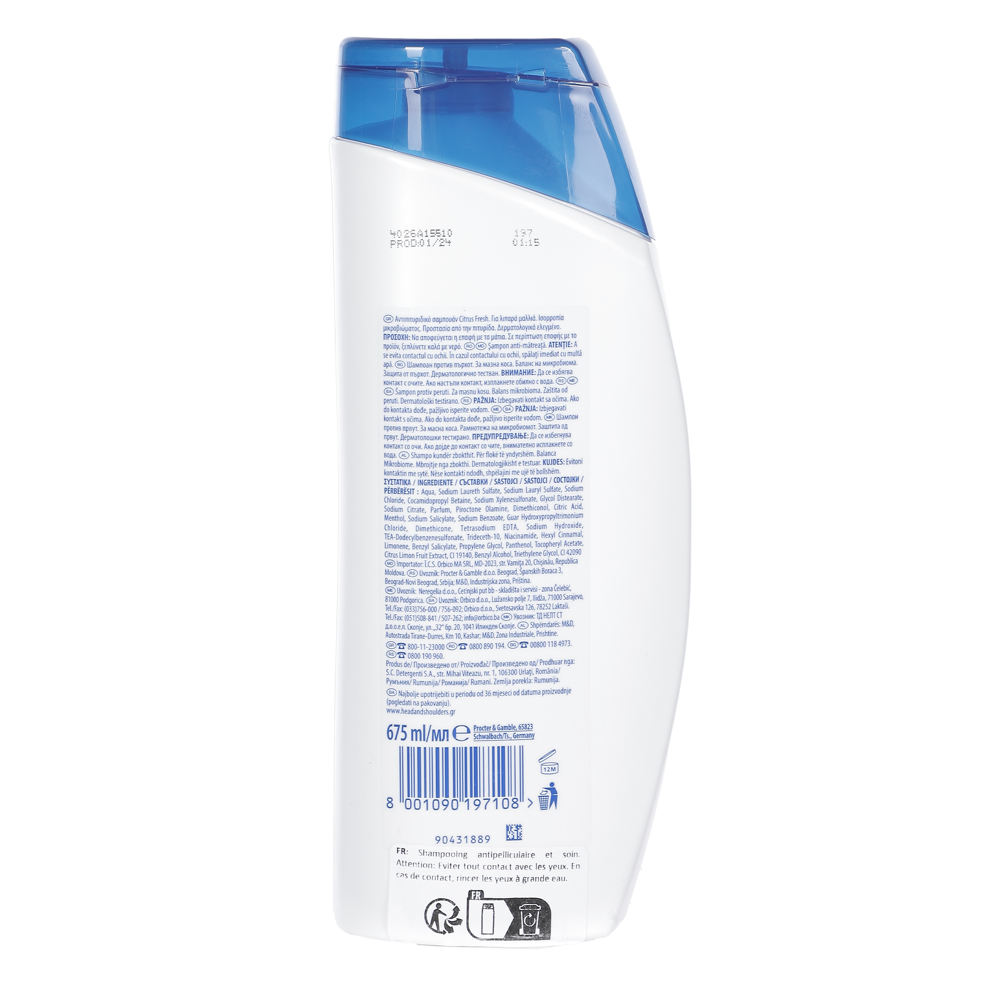 Shampoing antipelliculaire citrus fresh