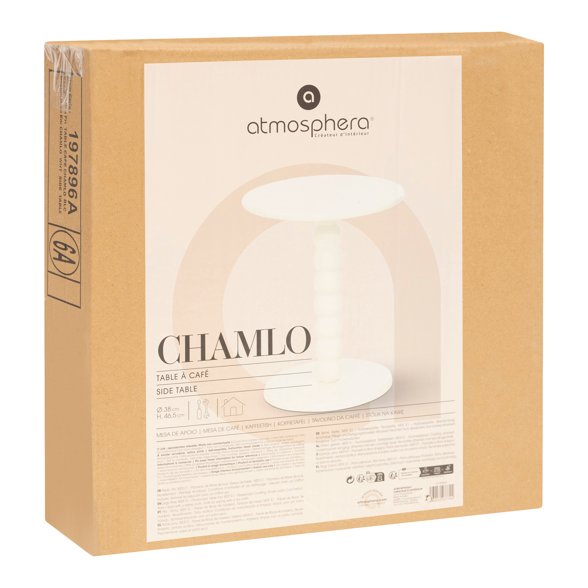 Table d'appoint Chamlo blanche
