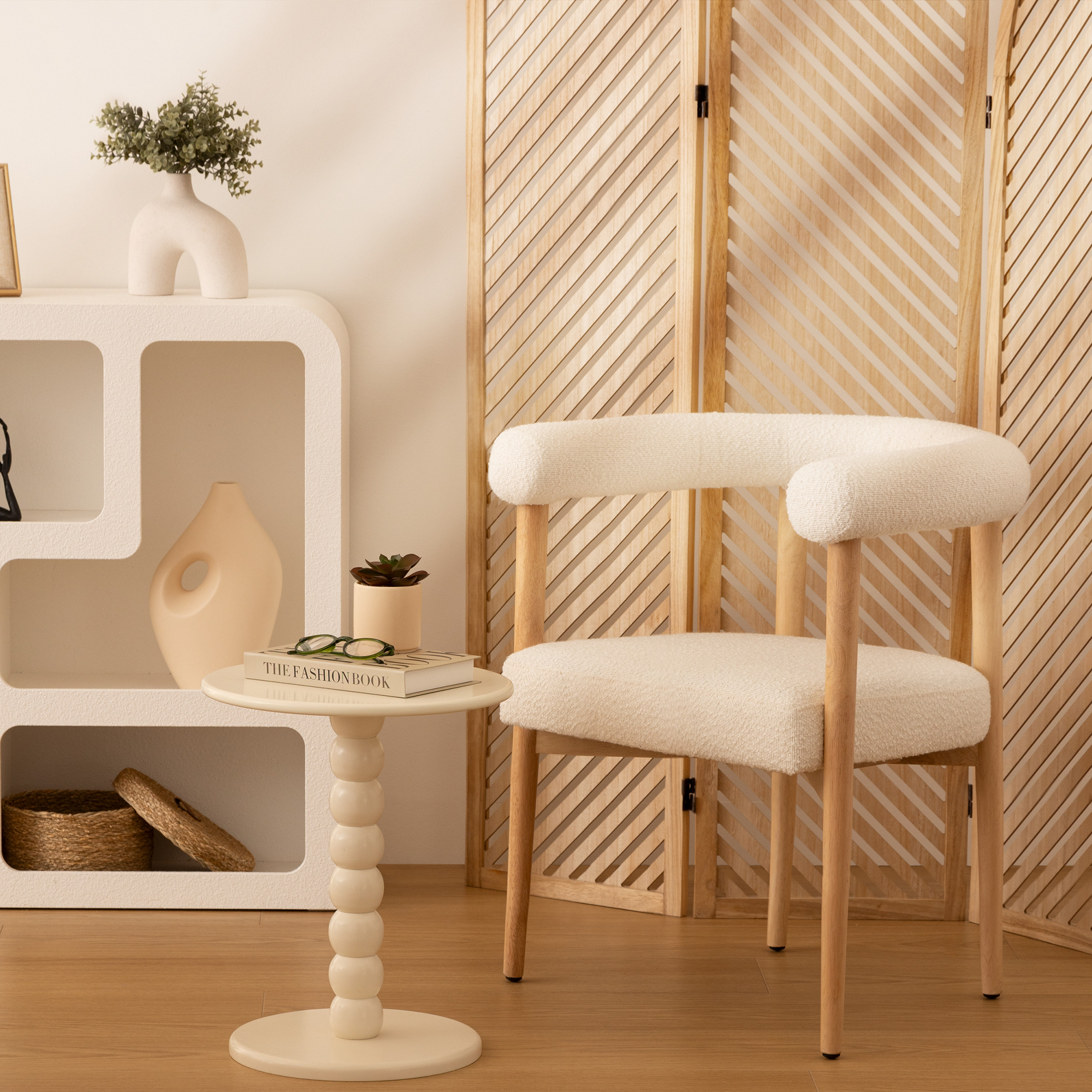 Table d'appoint Chamlo blanche