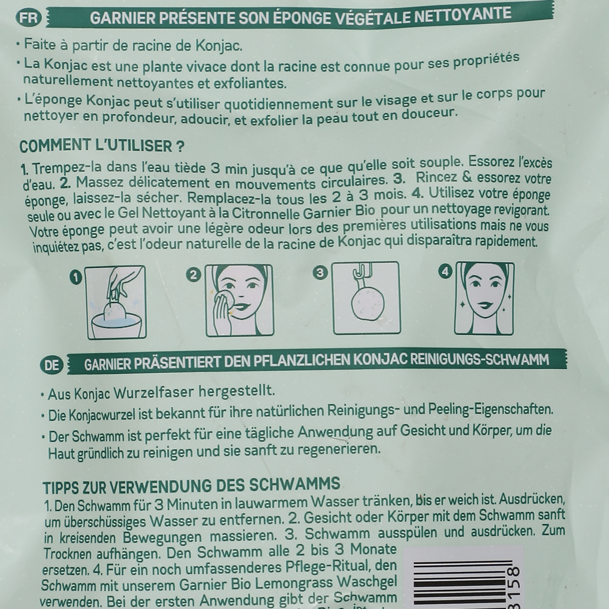 Eponge Konjac nettoyante
