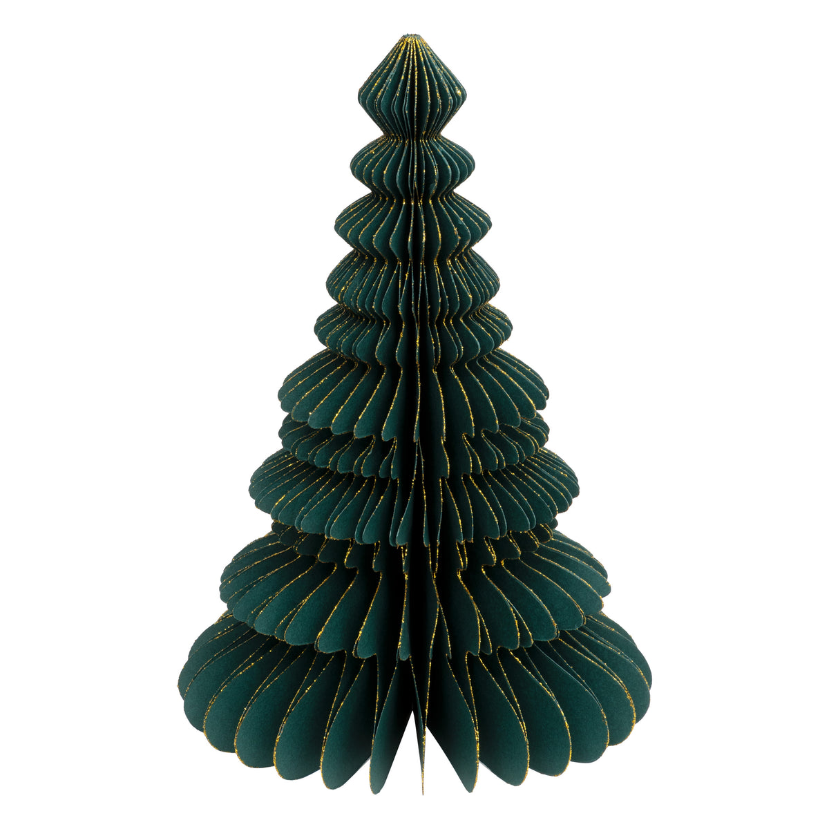 Sapin en papier de Noël vert 30 cm