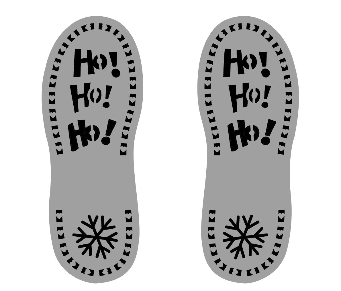 Pochoir pas du Père noël