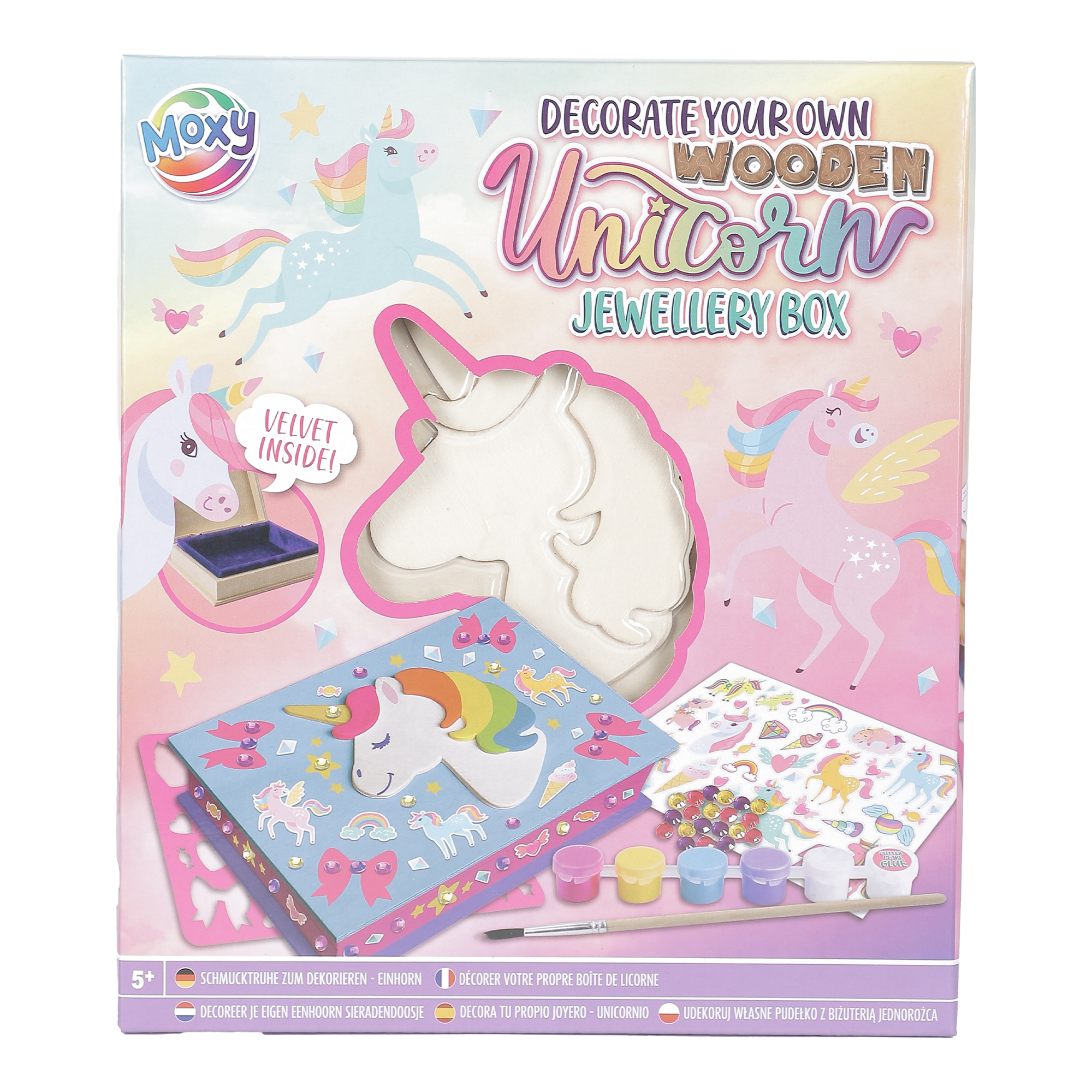 Boîte à bijoux licorne à décorer