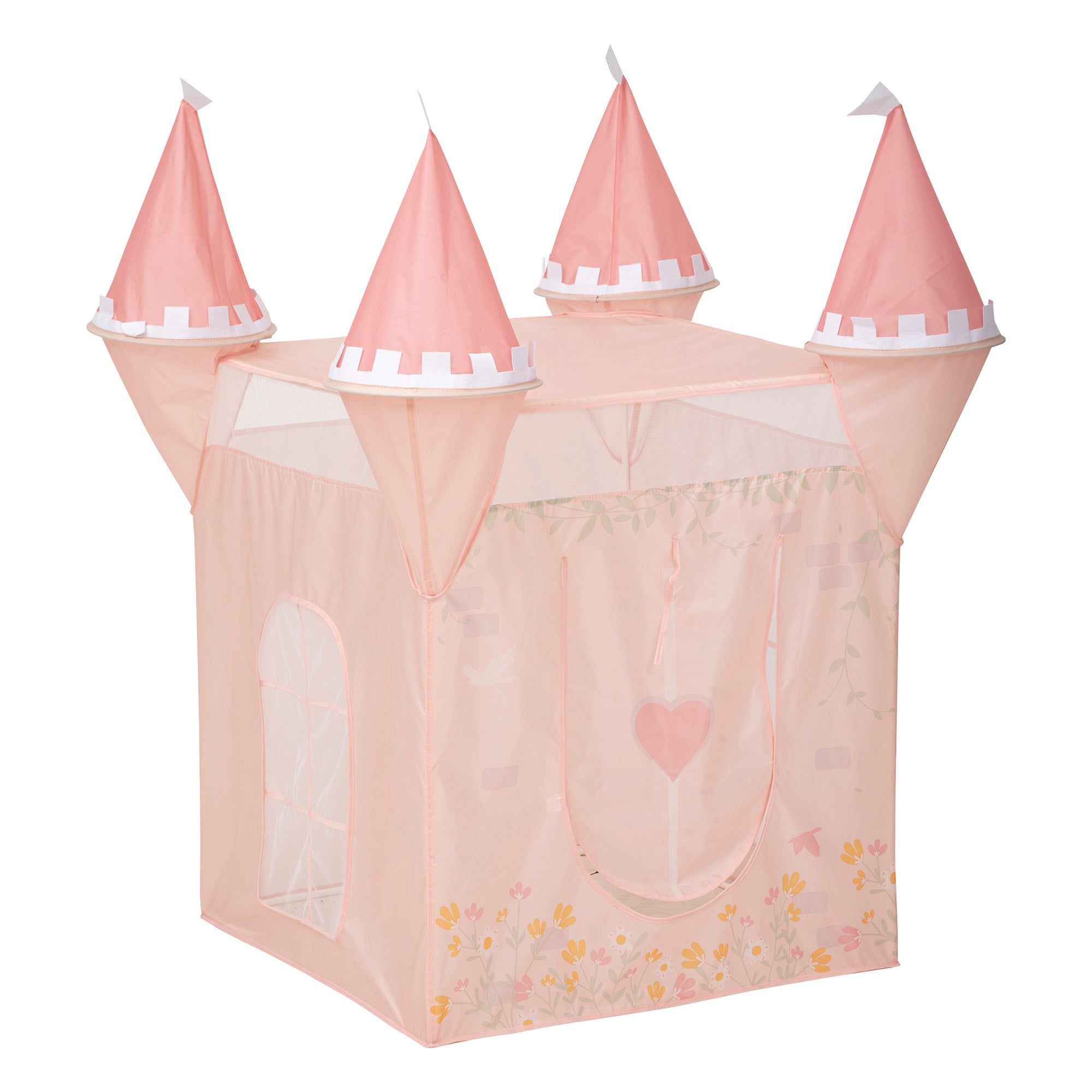 Tente enfant château rose