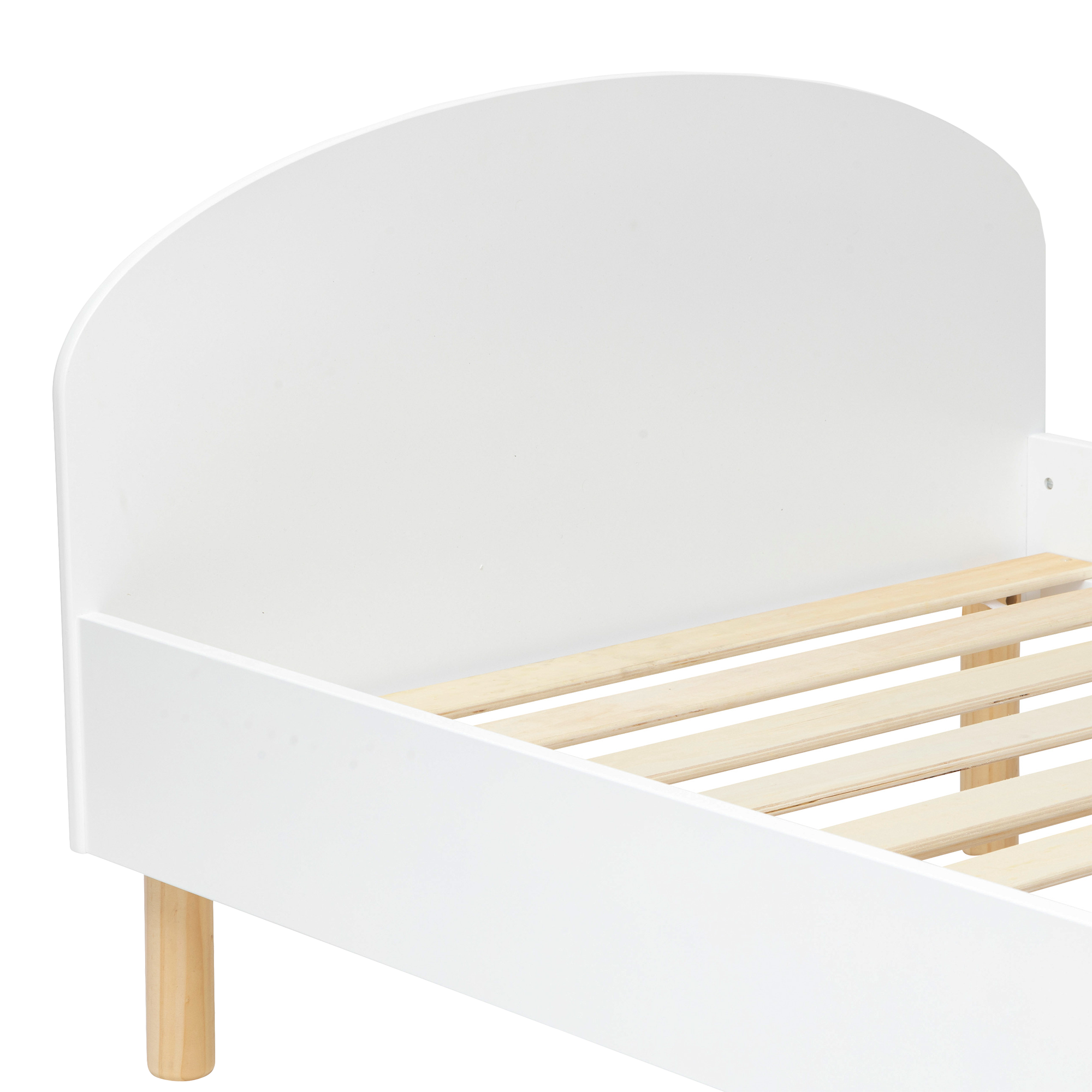 Lit simple blanc 90x190cm