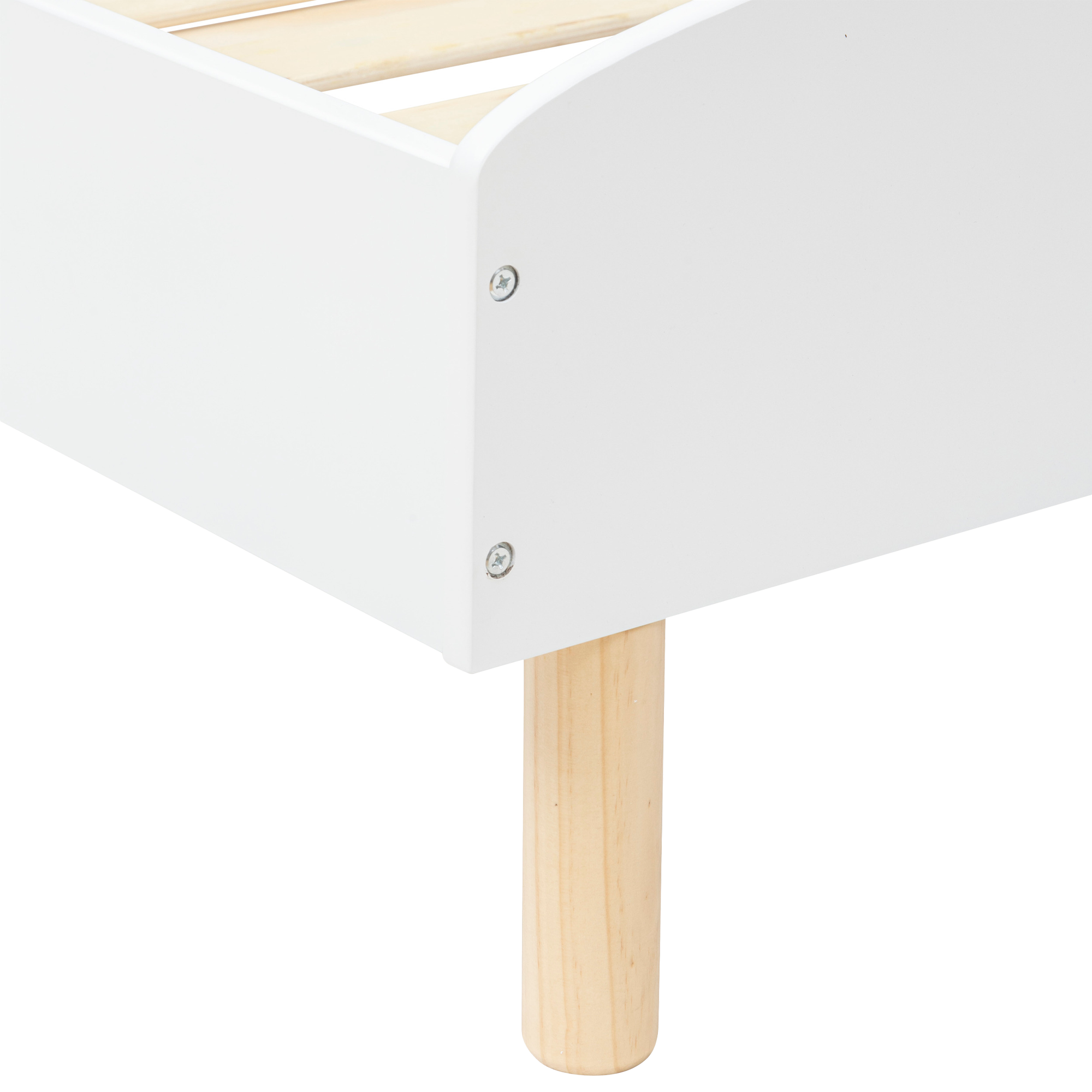 Lit simple blanc 90x190cm