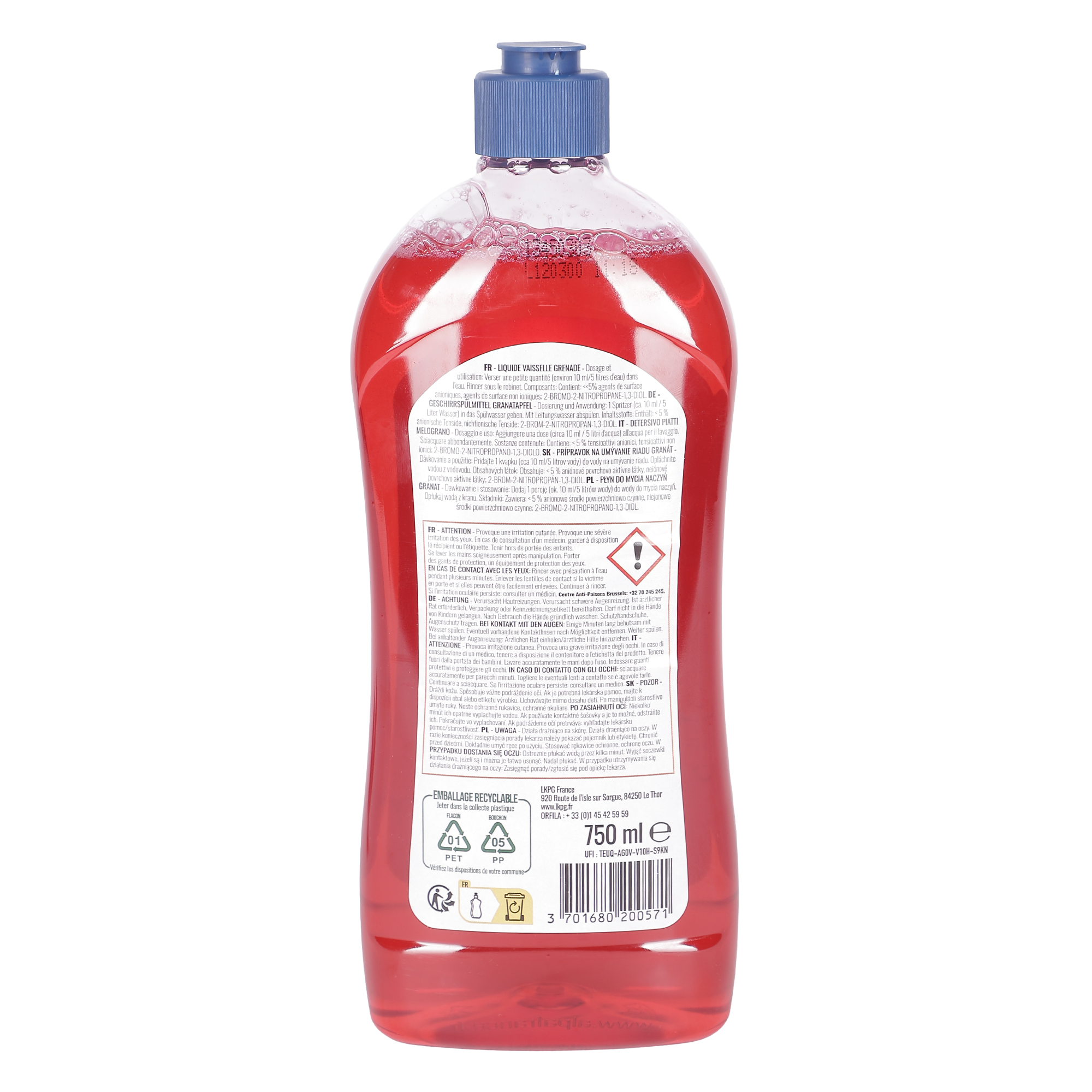 Liquide vaisselle concentré sud orange et bicarbonate