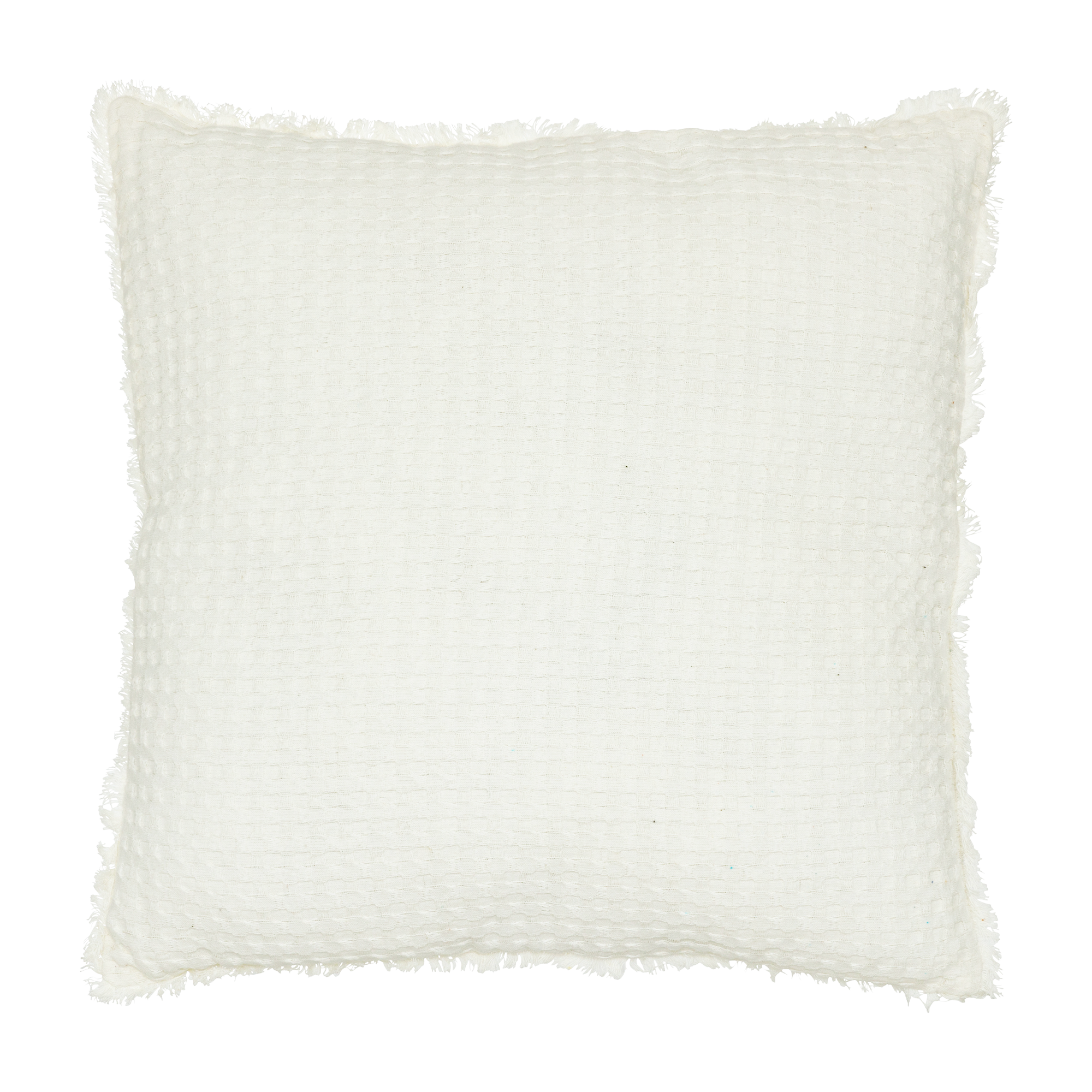 Coussin nid d'abeille 45x45cm blanc