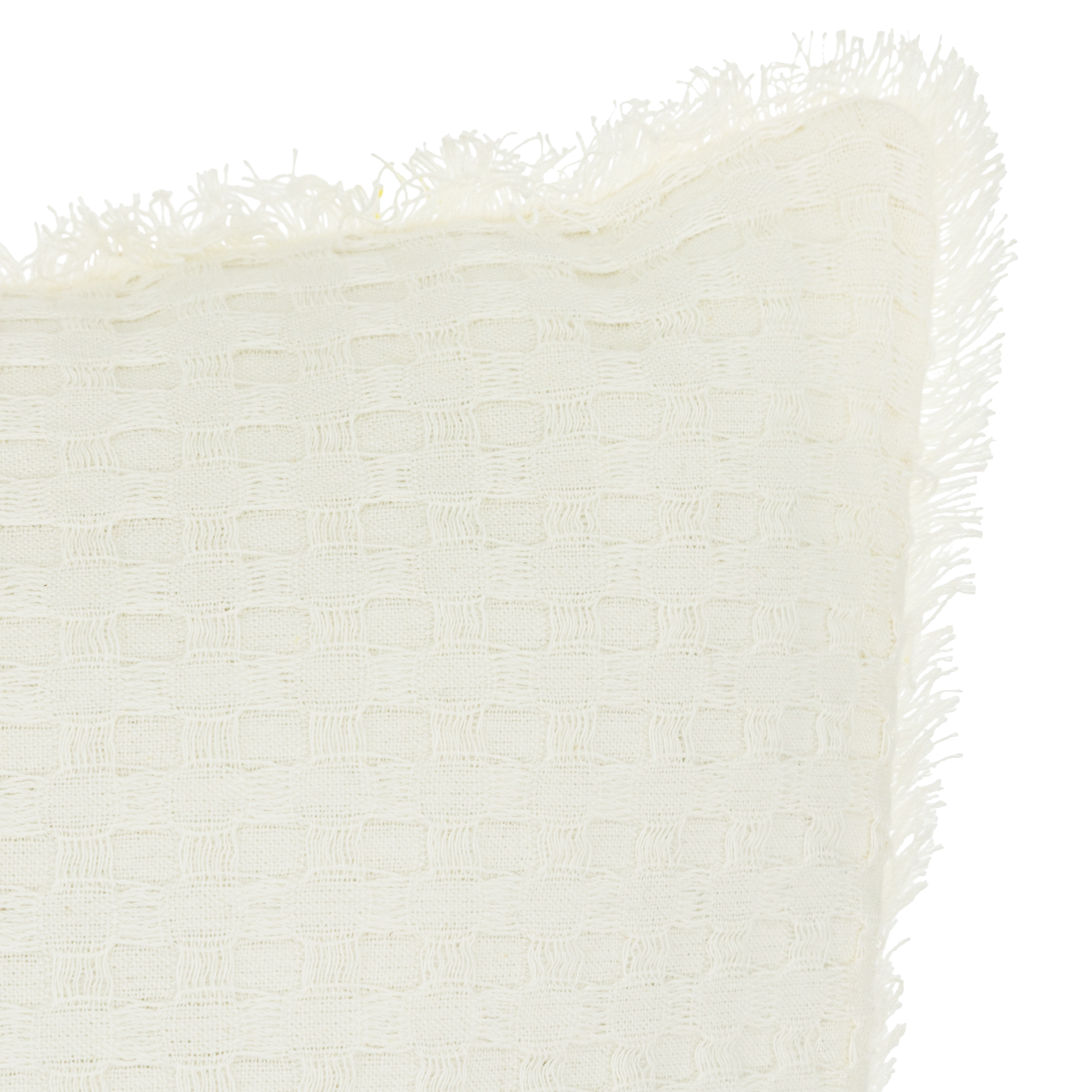 Coussin nid d'abeille 45x45cm blanc