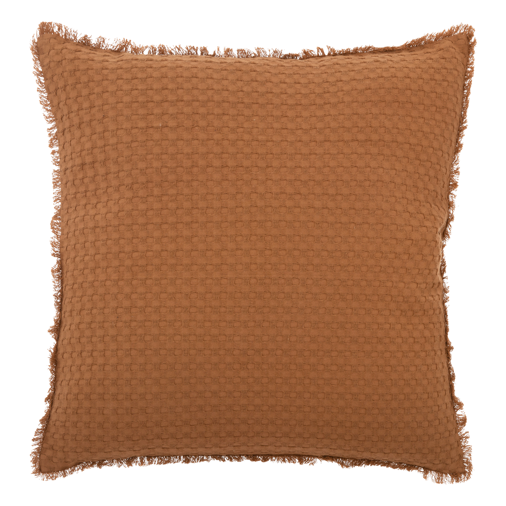 Coussin nid d'abeille 45x45cm terracotta