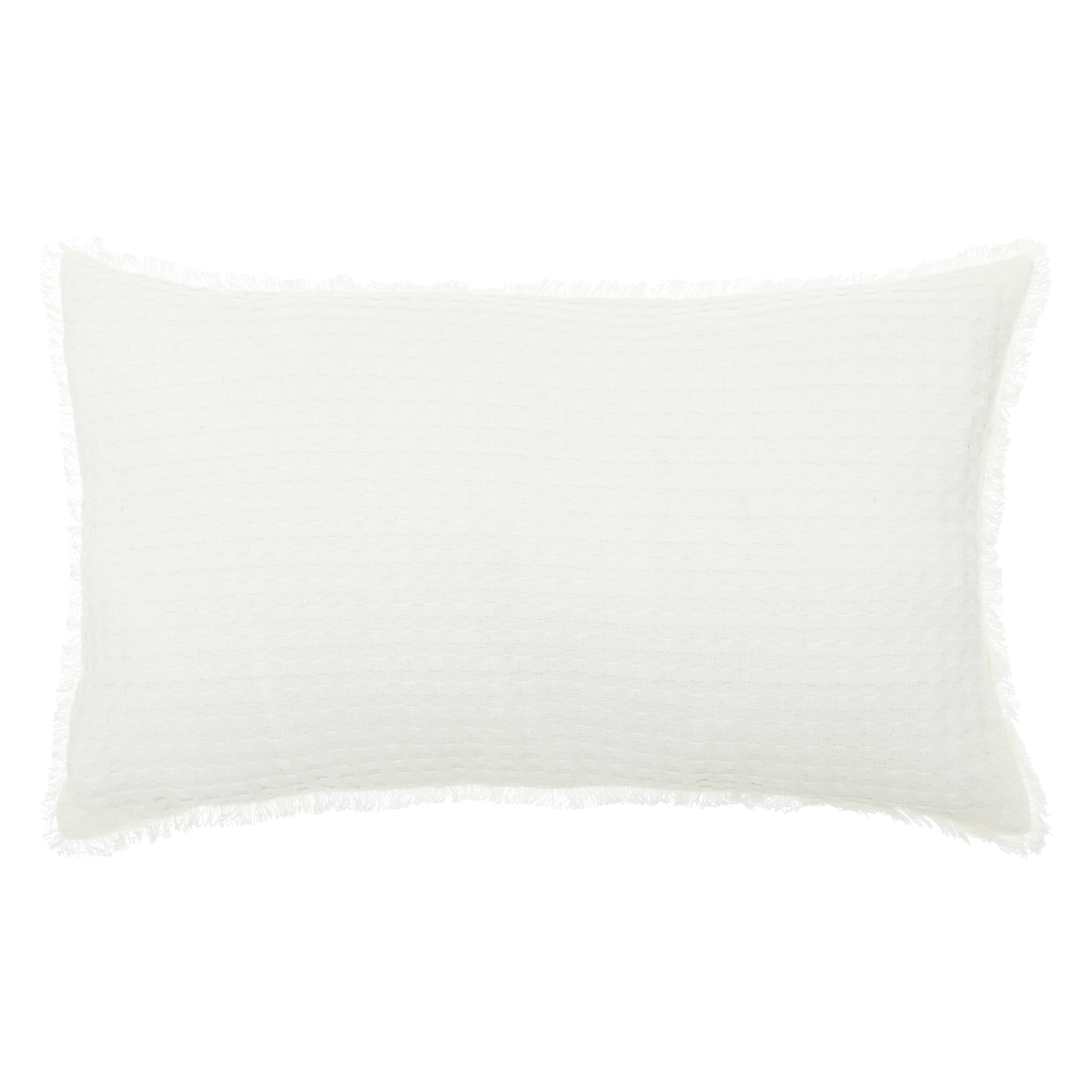 Coussin nid d'abeille 30x50cm blanc