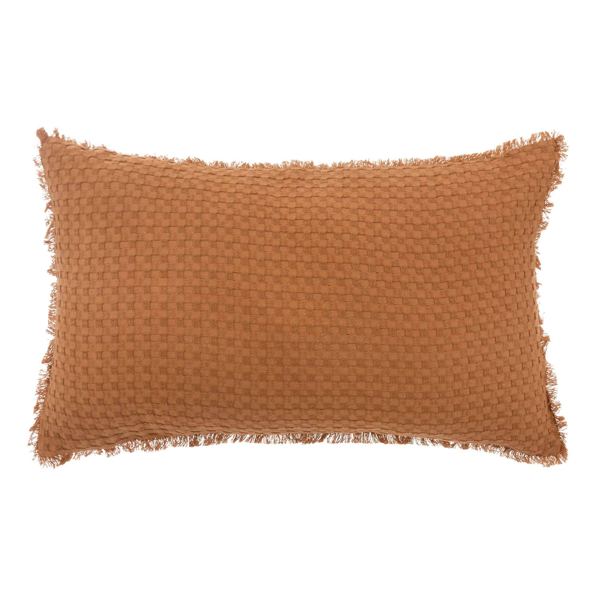 Coussin nid d'abeille 30x50cm terracotta