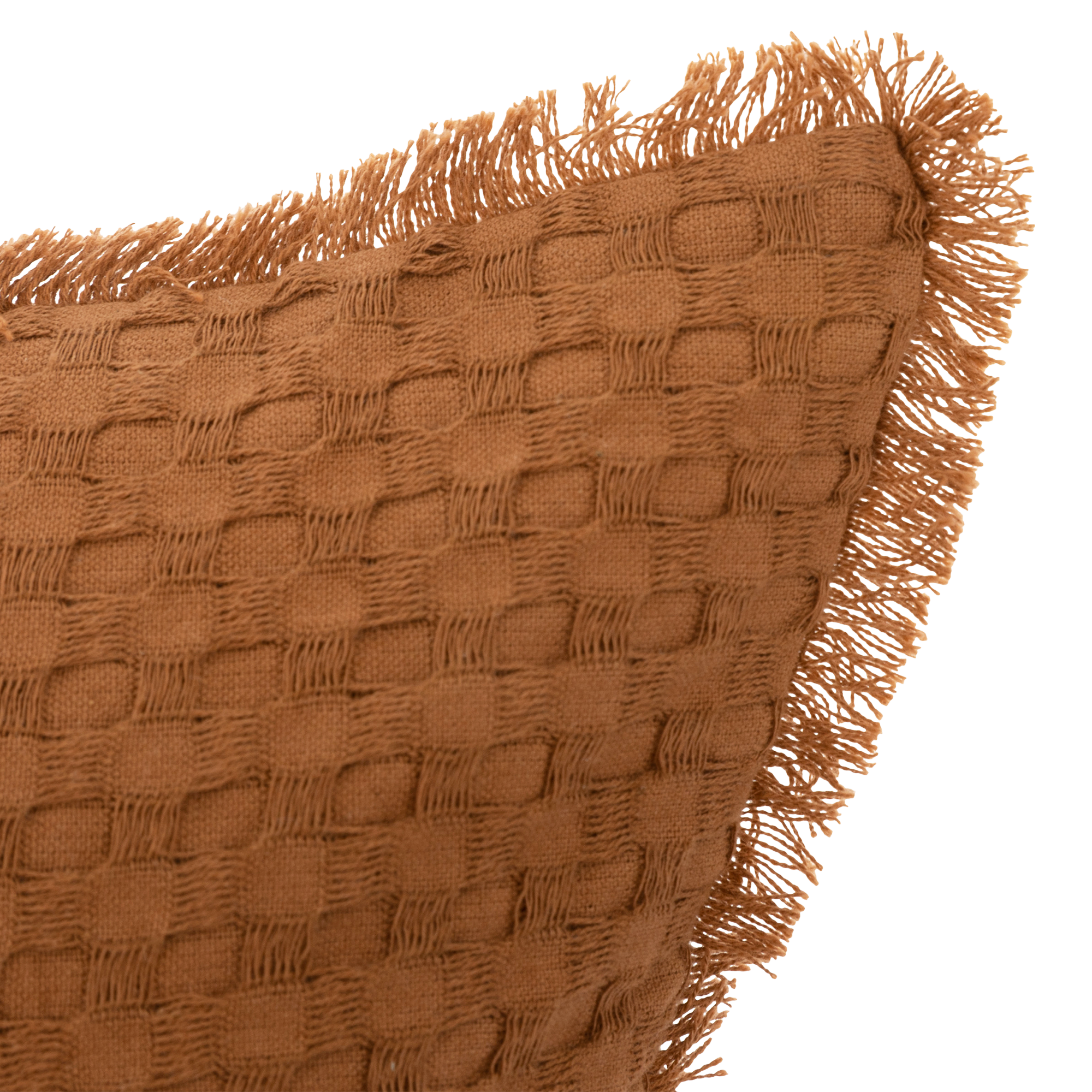 Coussin nid d'abeille 30x50cm terracotta