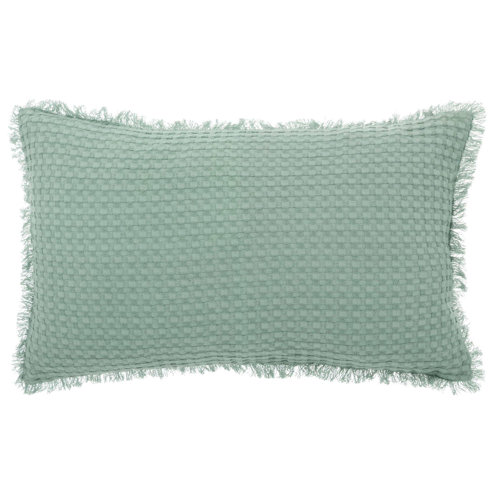 Coussin nid d'abeille 30x50cm celadon