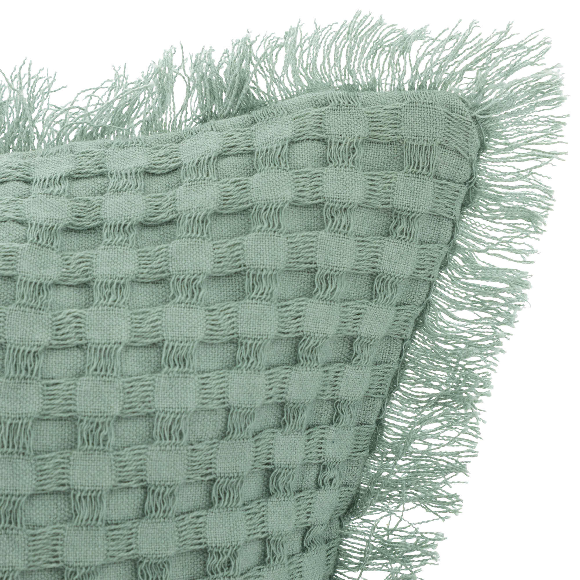 Coussin nid d'abeille 30x50cm celadon