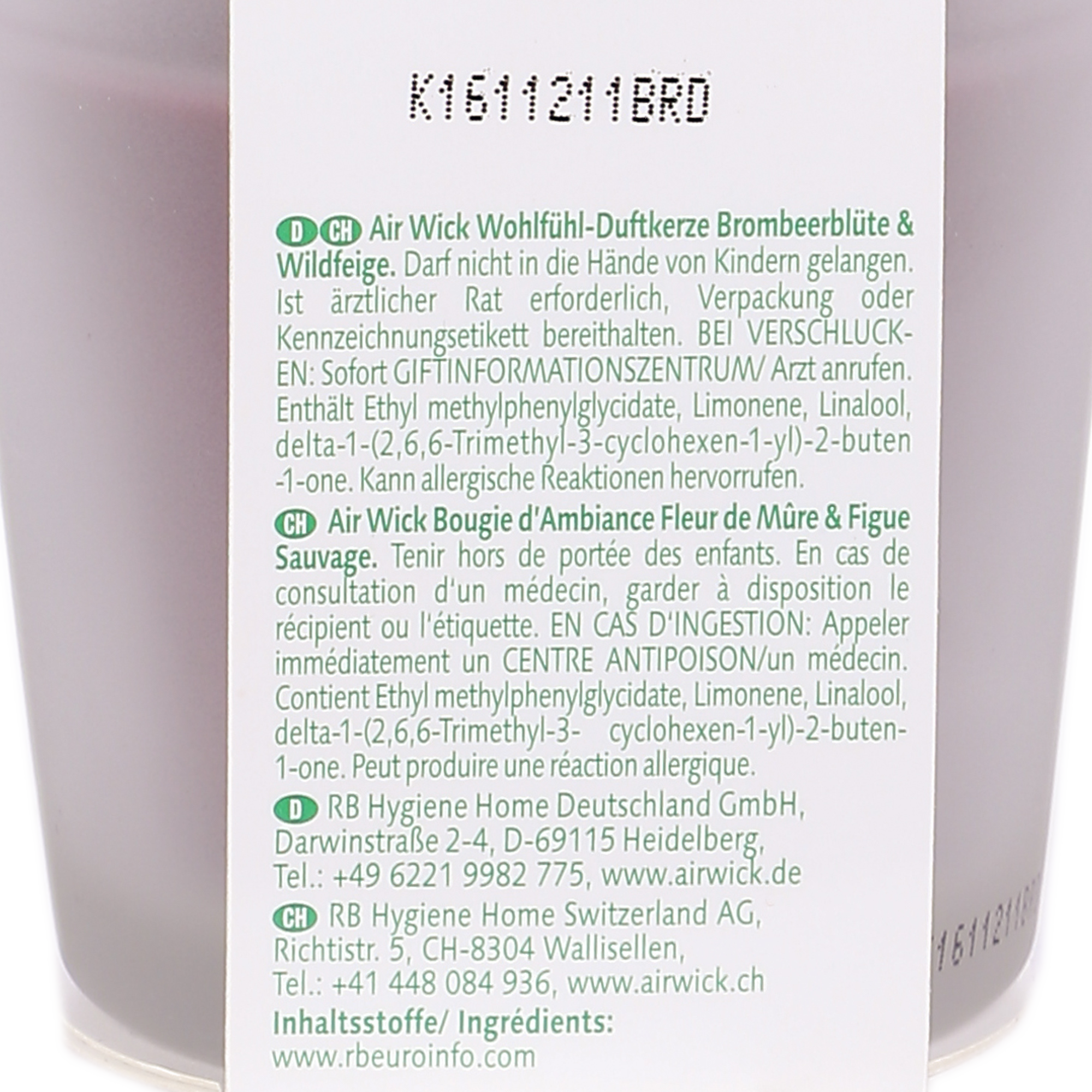 BOUGIES PARFUMEE ESSENTIAL OIL MURE ET FIGUE SAUVAGE