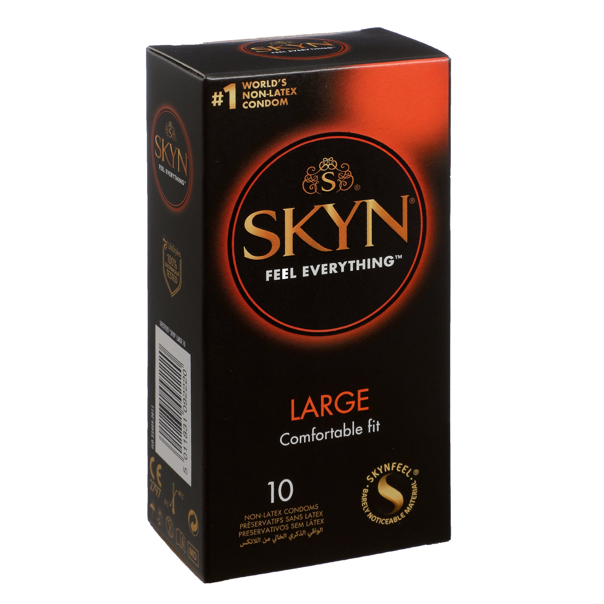 10 préservatifs Skyn comfortable fit large