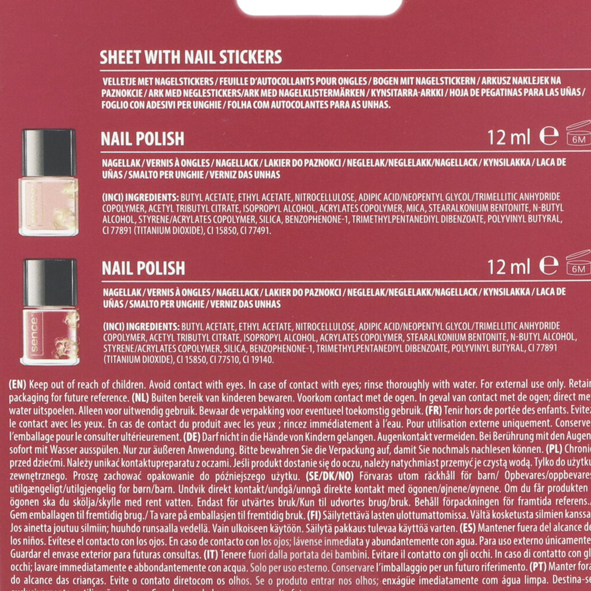 Coffret 2 vernis à ongles et autocollants