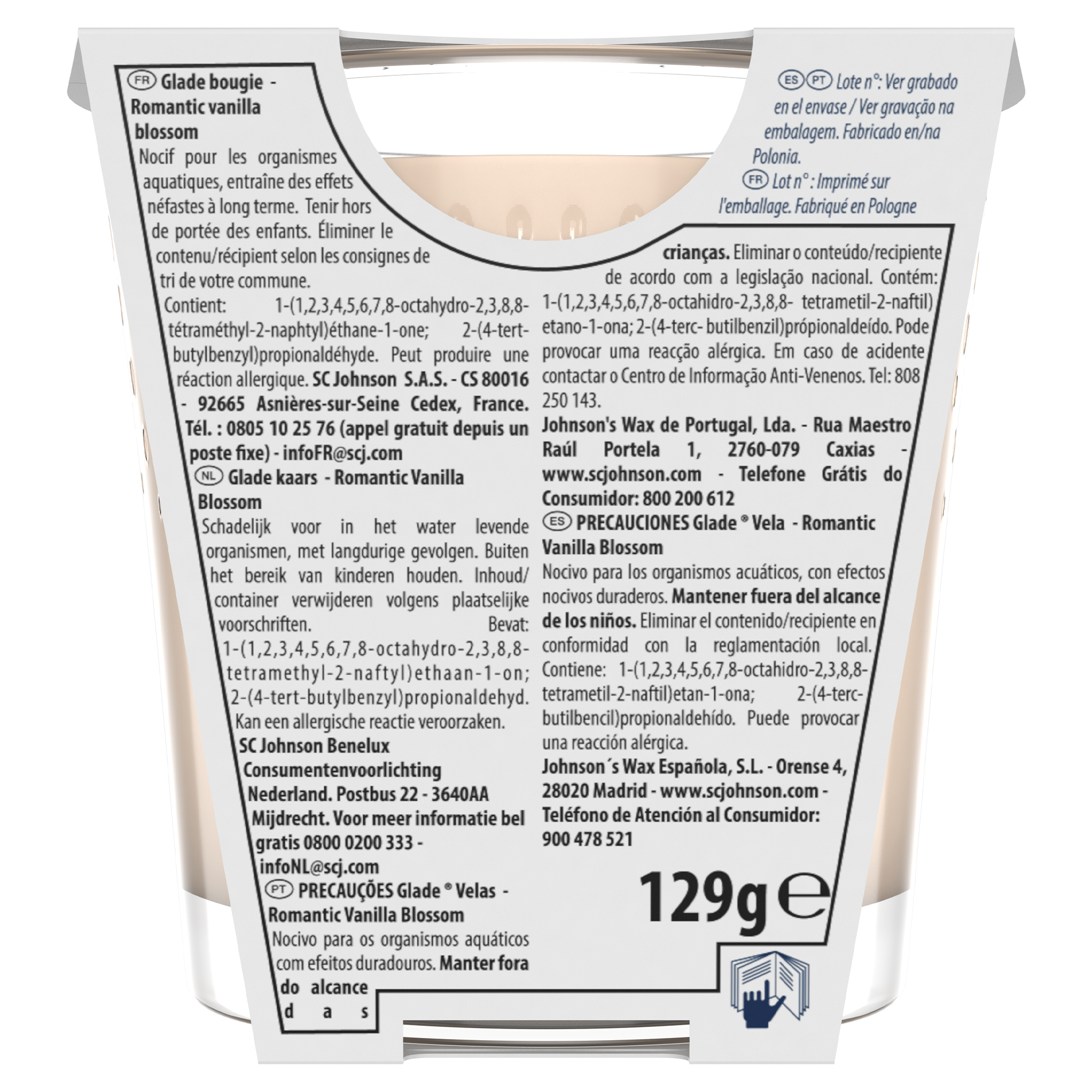 Bougie parfumée fleur de vanille romantique