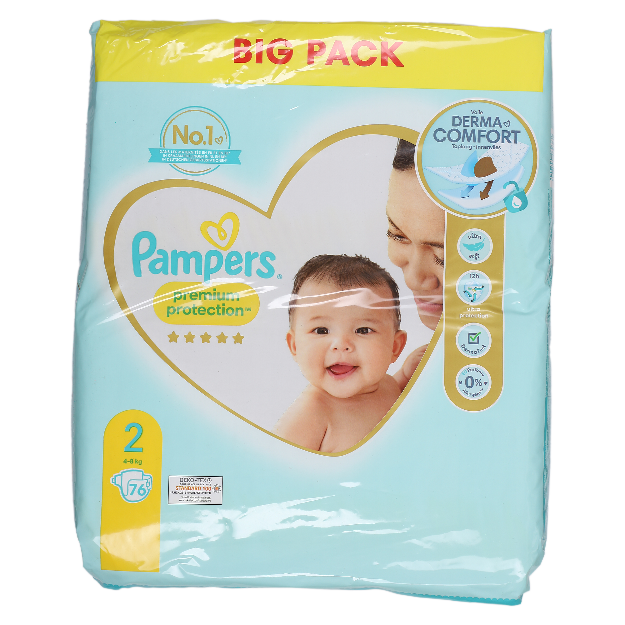 76 couches protection premium Taille 2 - 4/8kg
