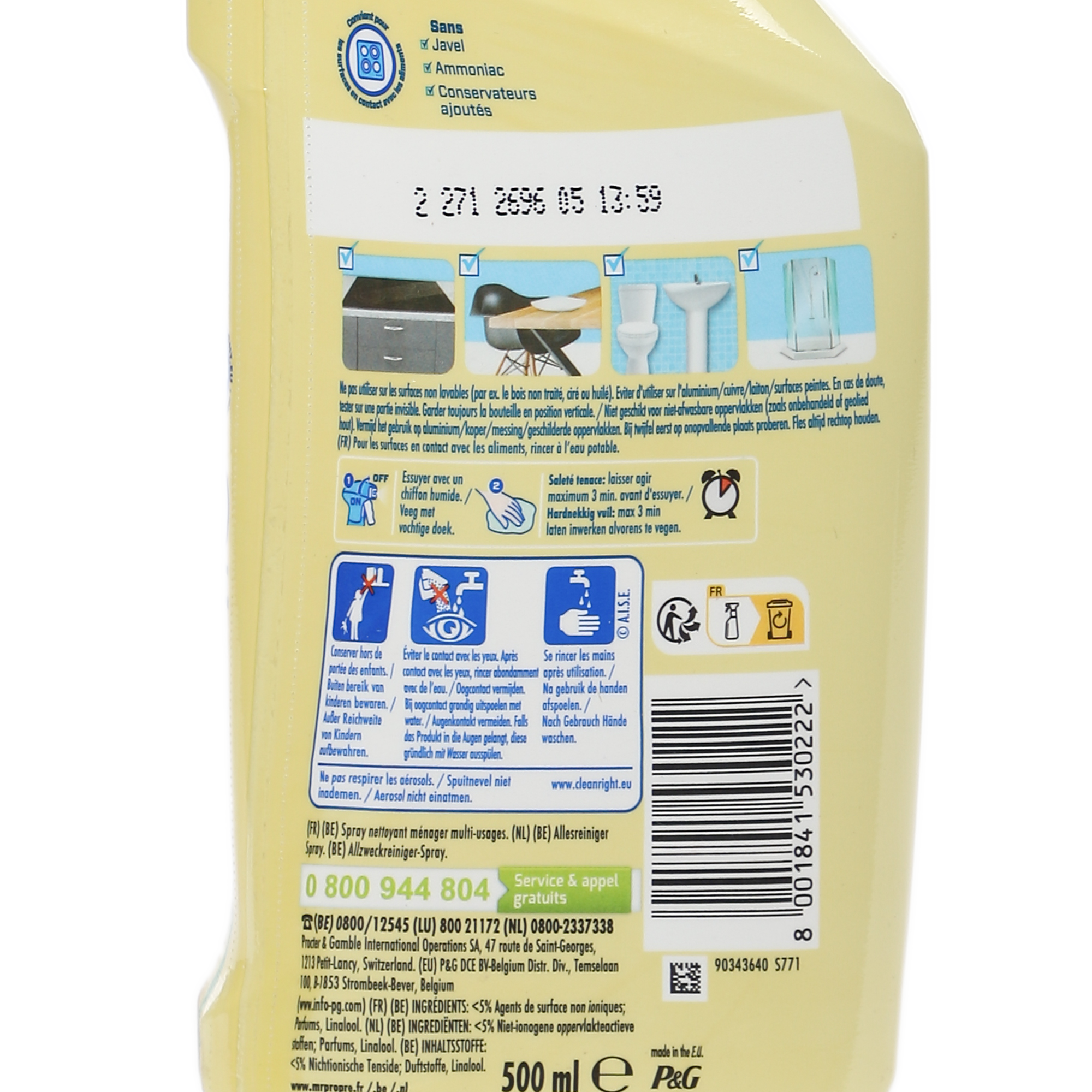 Pistolet nettoyant multi-usages au savon de Marseille
