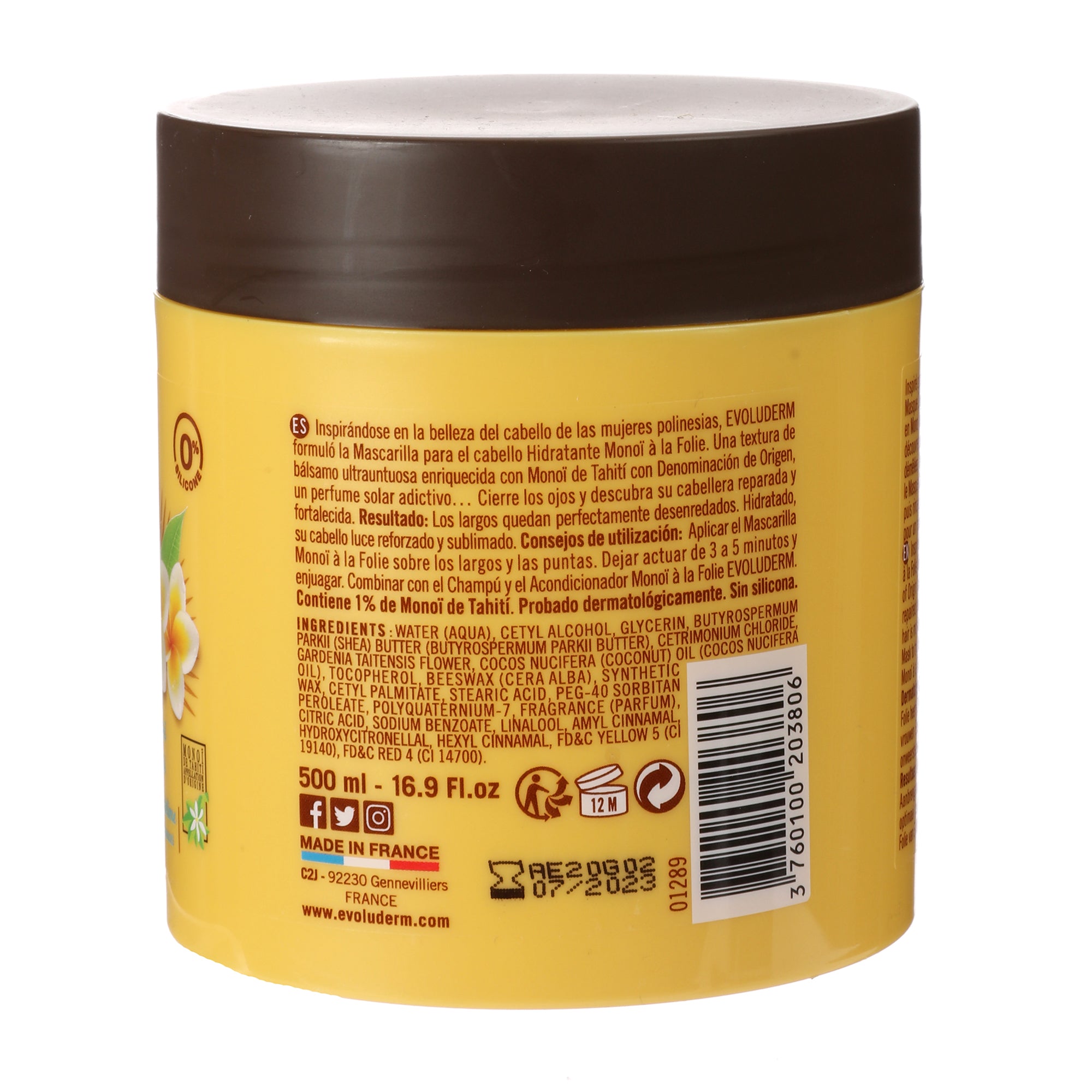 Masque cheveux monoï à la folie
