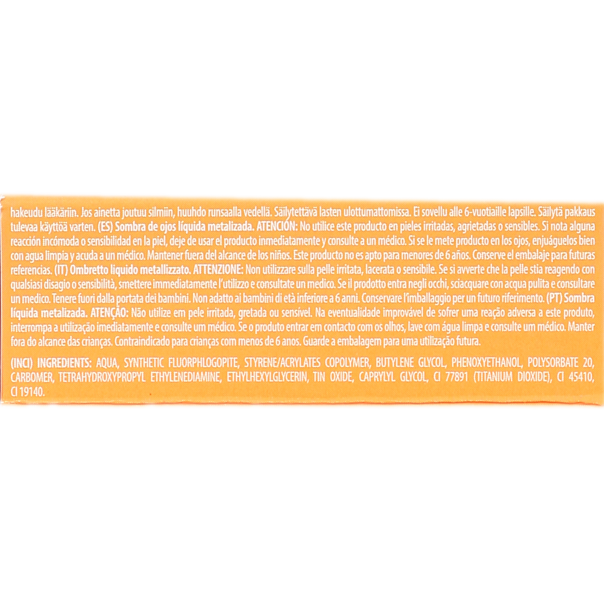 Fard à paupière liquide métallique  - Orange