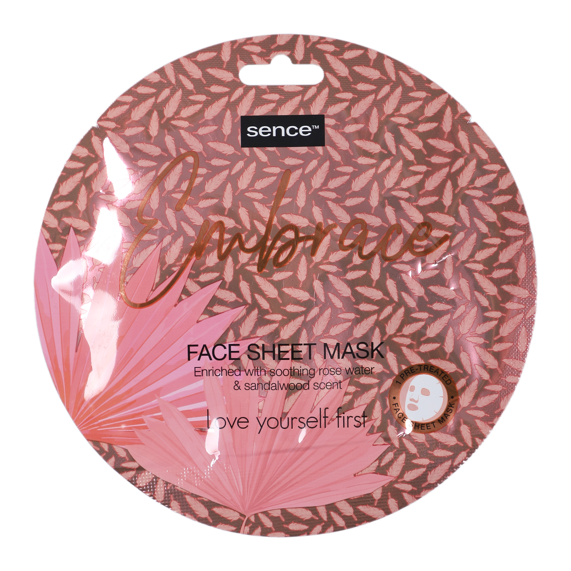 Masque visage en tissu à l'eau de rose