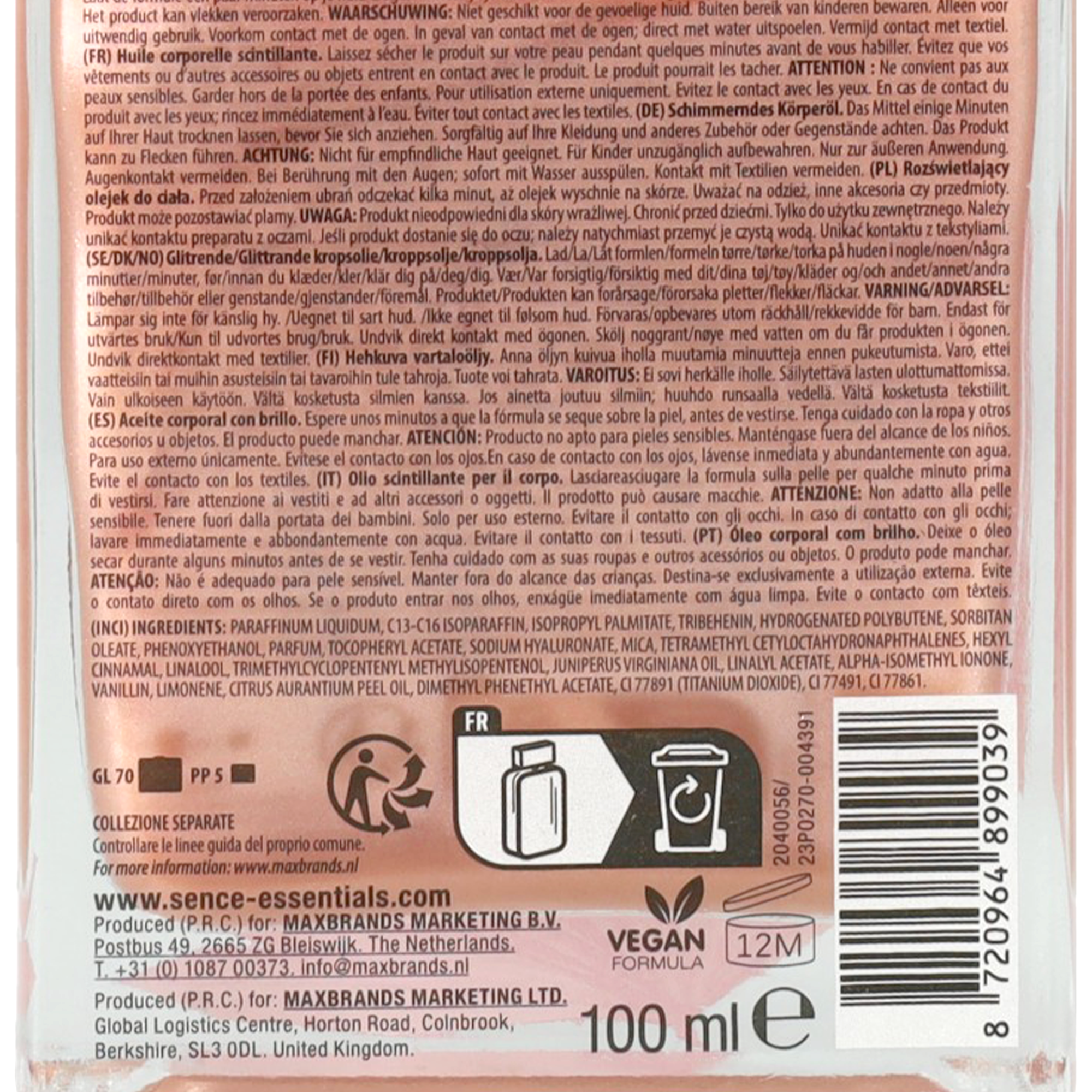HUILE CORPS BRILLANTE WELLNESS EMBRACE