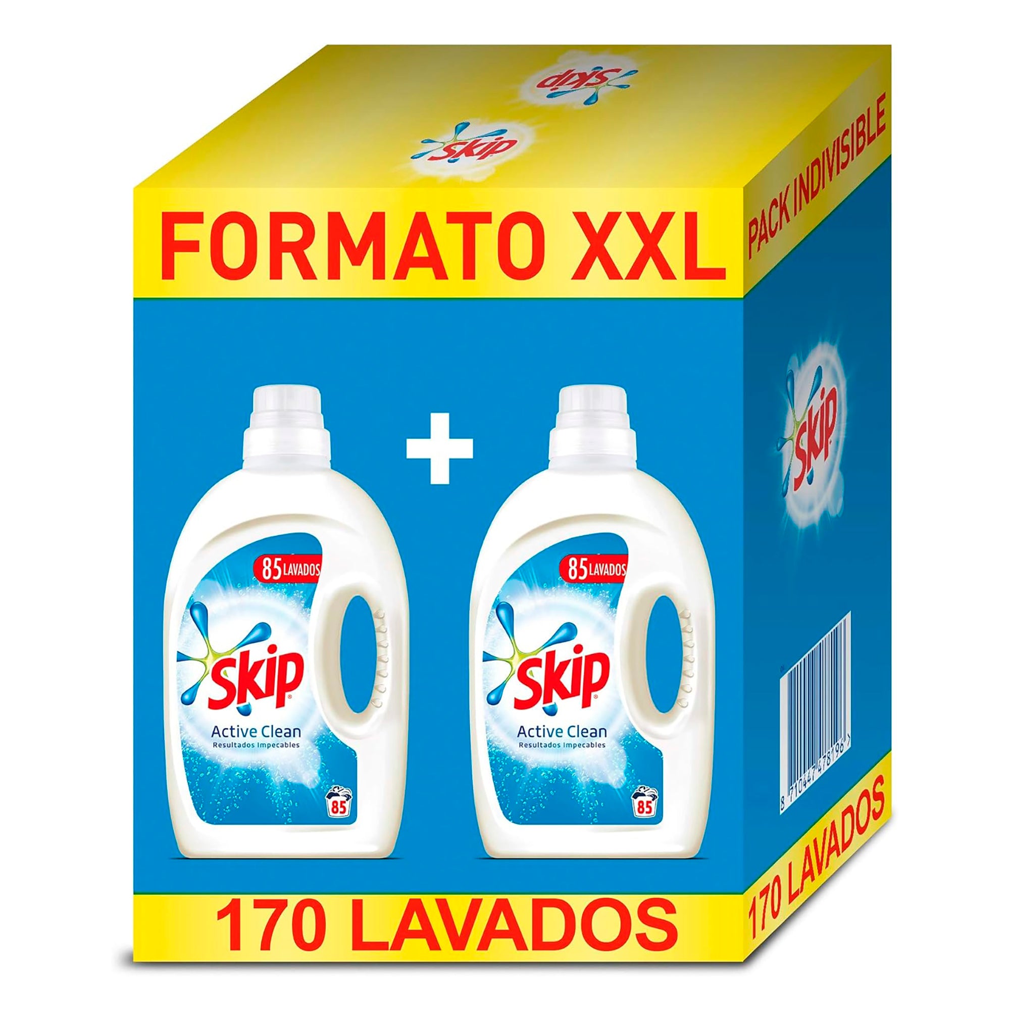 Lot de 2x85 doses de lessive liquide active clean