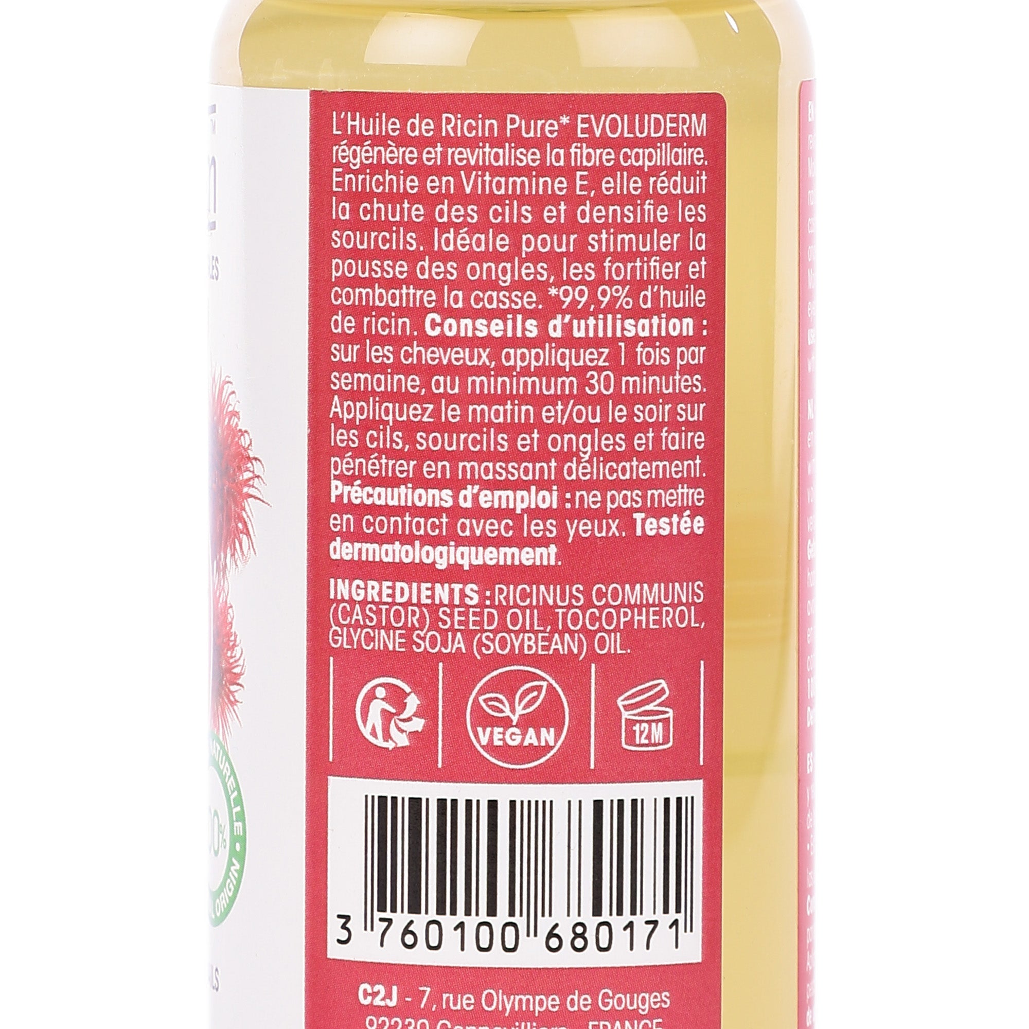 Huile de ricin pure