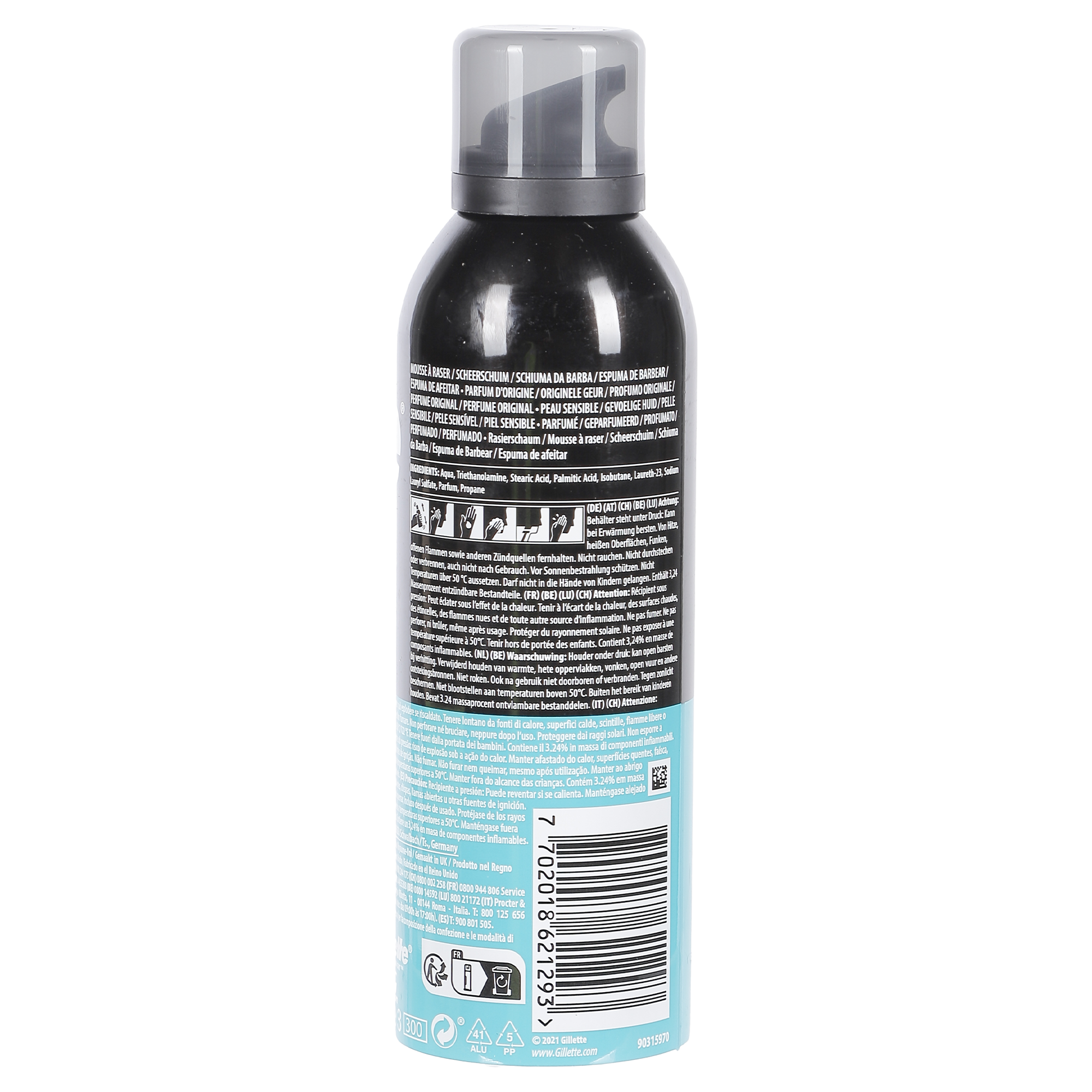 Mousse à raser peaux sensibles