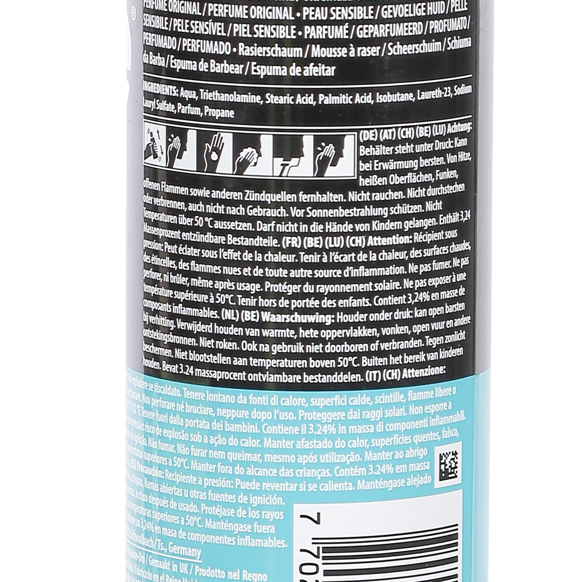 Mousse à raser peaux sensibles