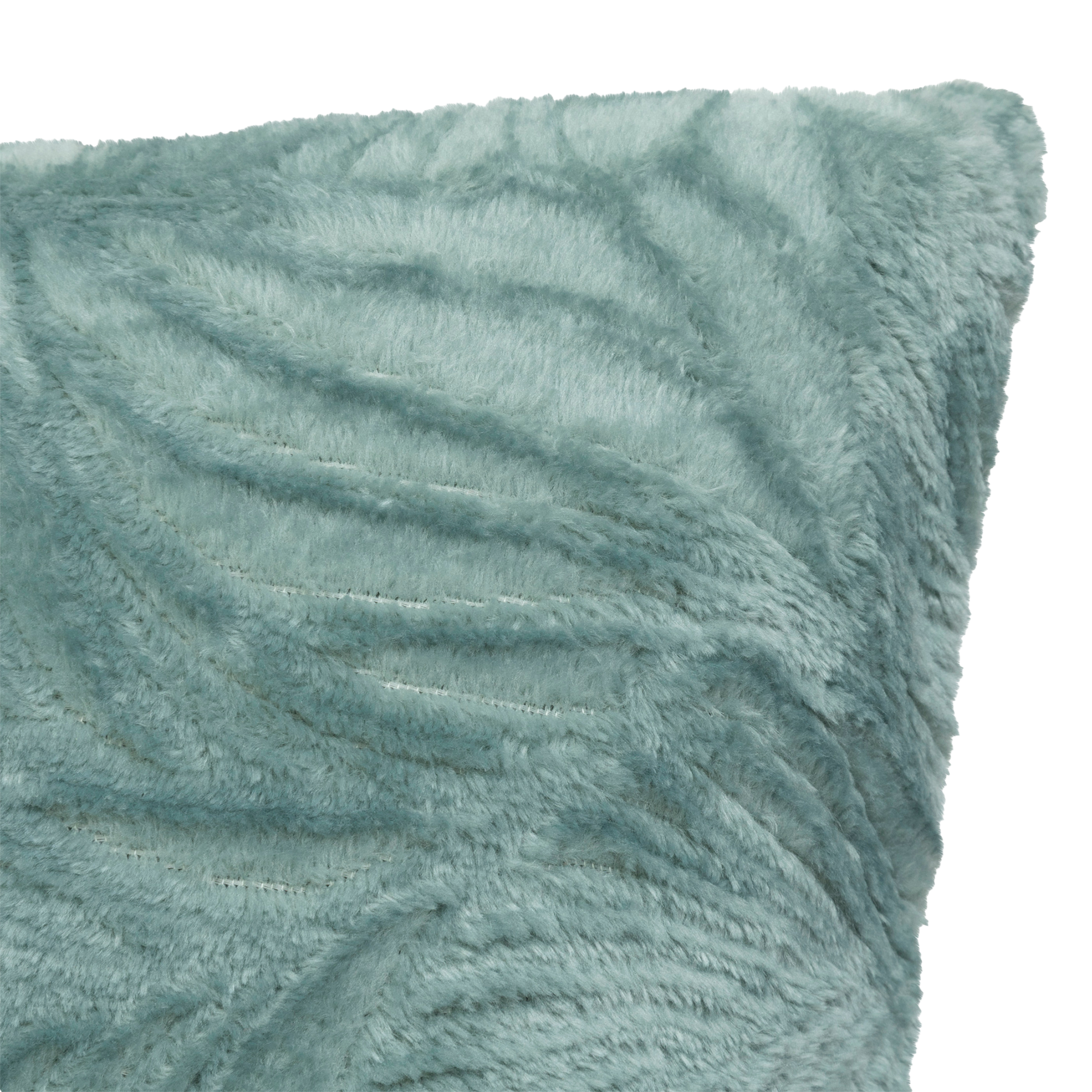 Coussin flannel Ryo bleu clair