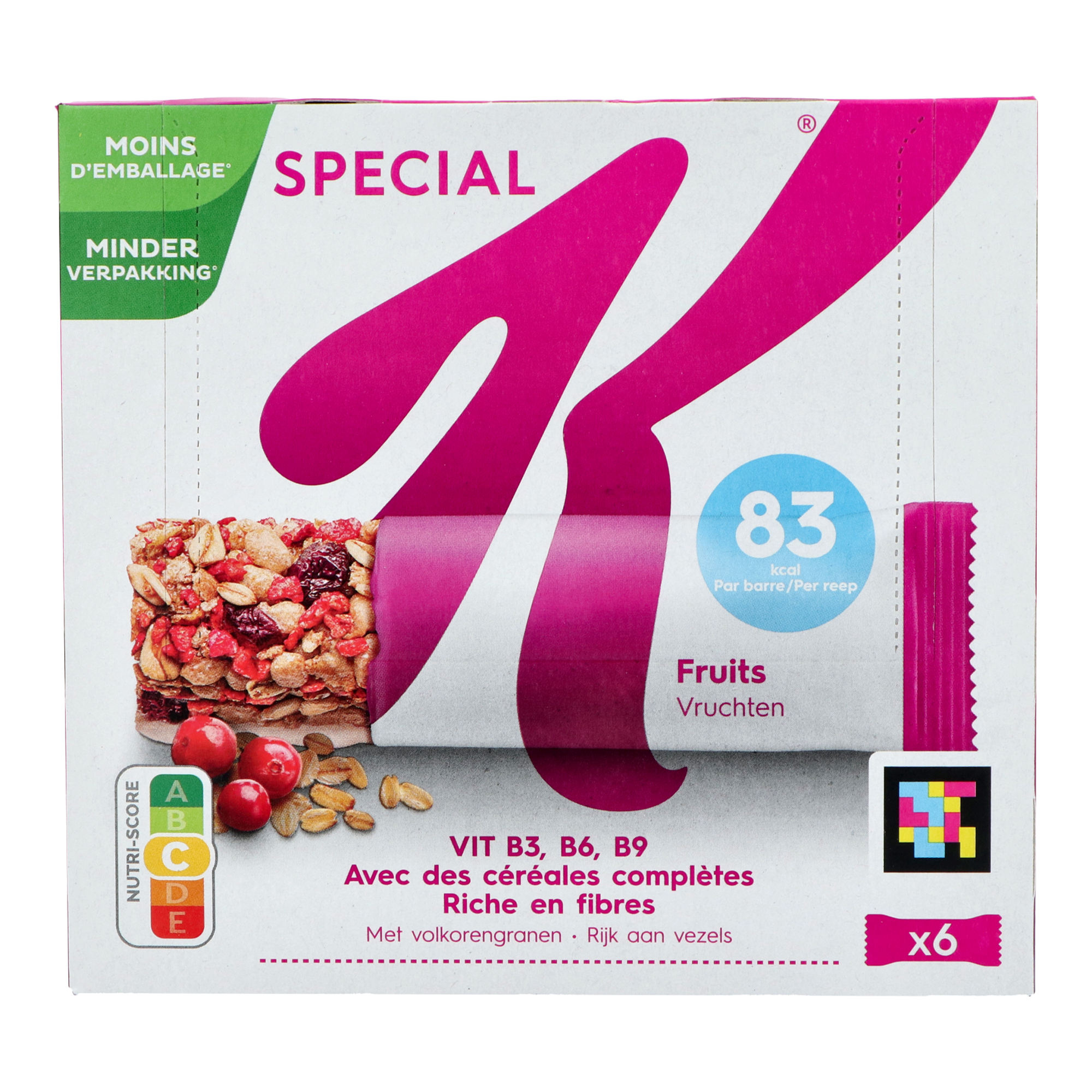 6 barres croustillantes special K fruits rouges
