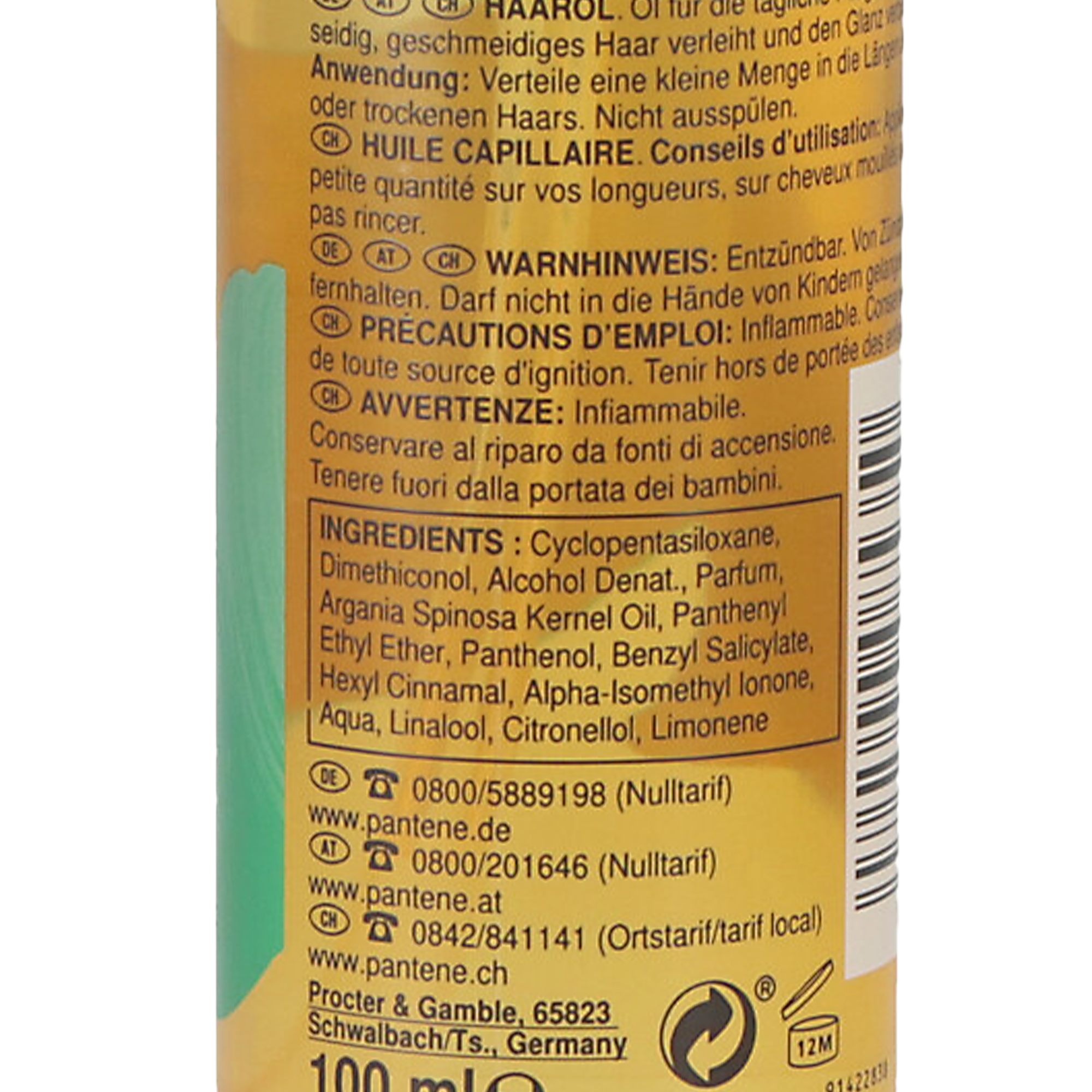 Huile protectrice huile d'argan cheveux abîmés