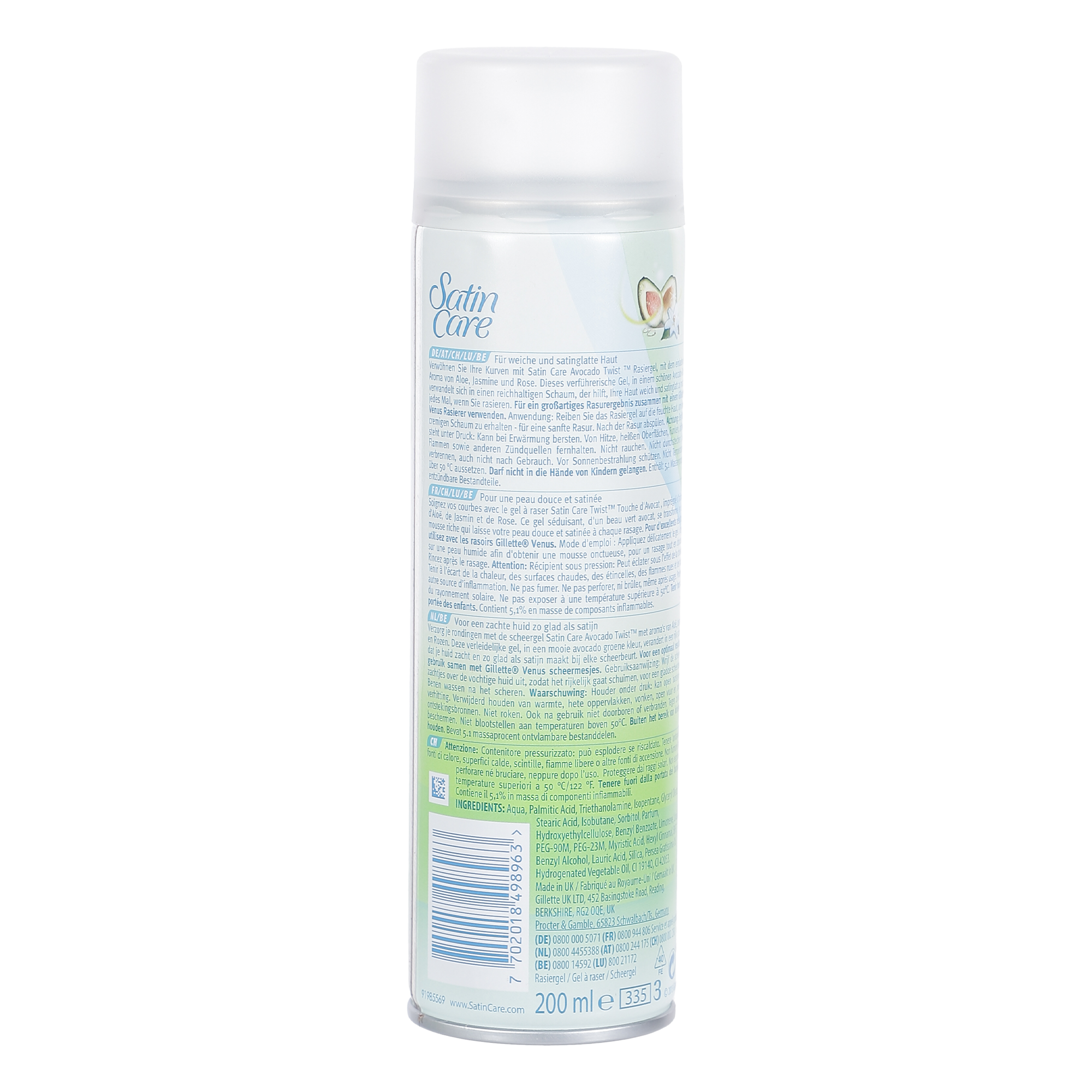 Gel de rasage satin care avocado twist