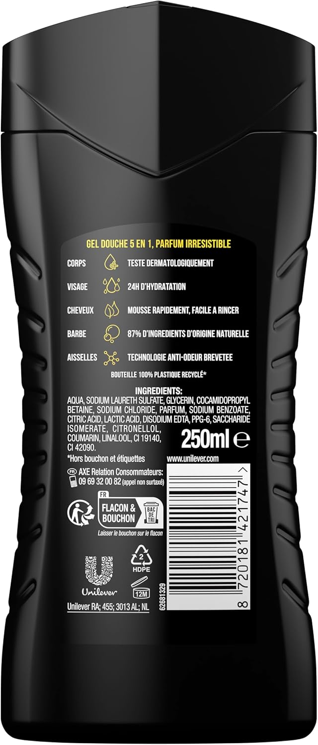 Gel douche Axe 5 en 1 Apollo