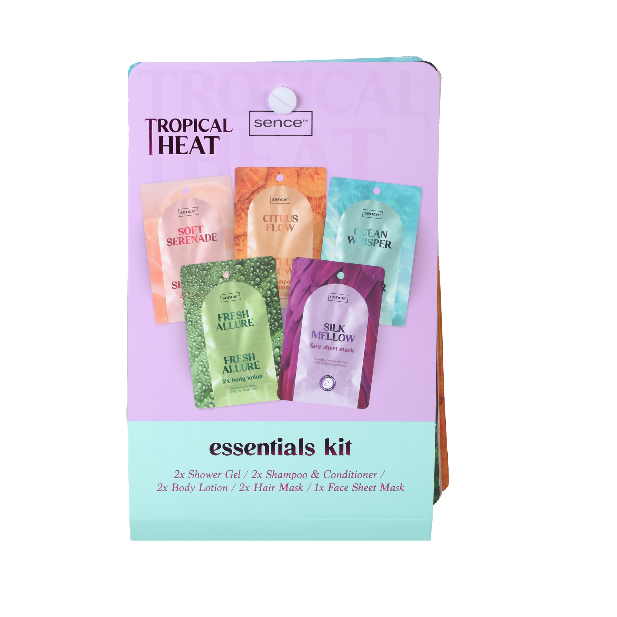 Kit de 5 masques de voyages corps et cheveux
