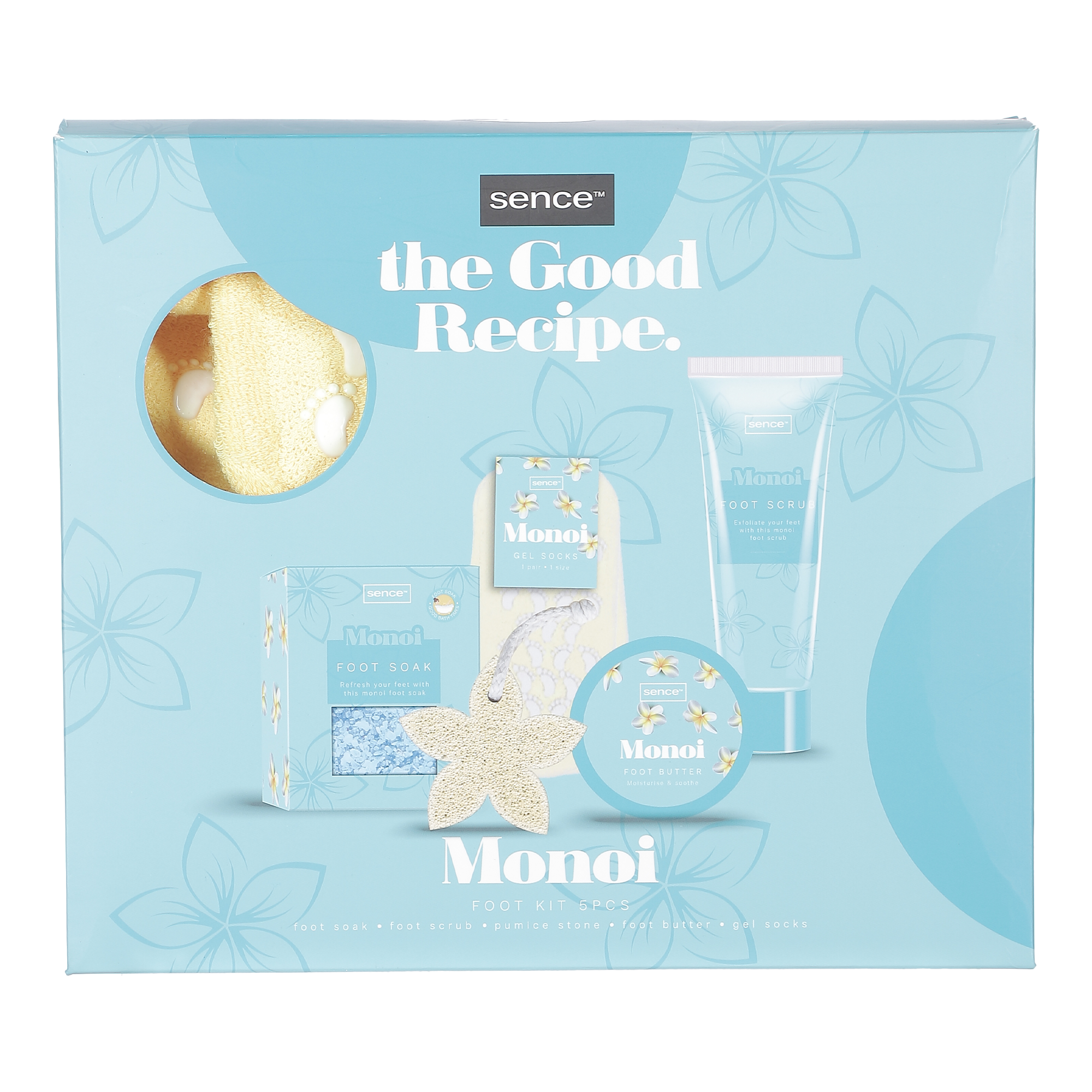 Coffret 5 pièces soin des pieds au Monoï