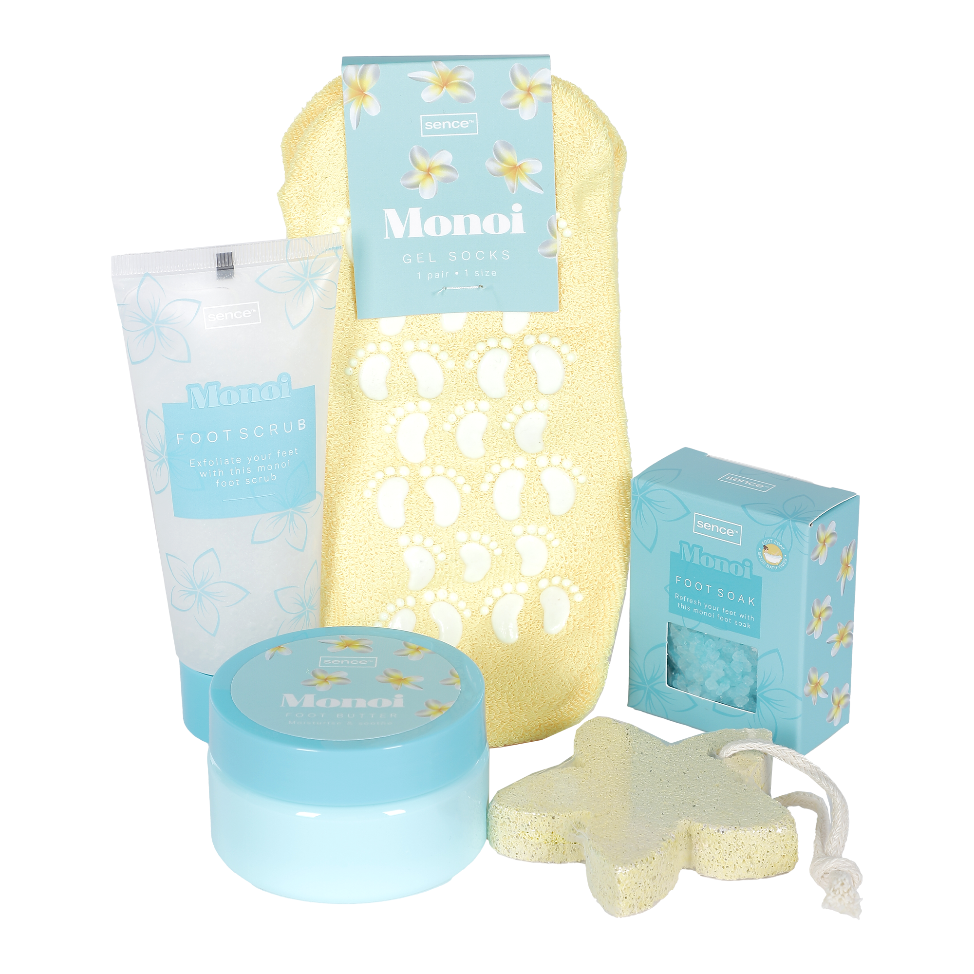 Coffret 5 pièces soin des pieds au Monoï